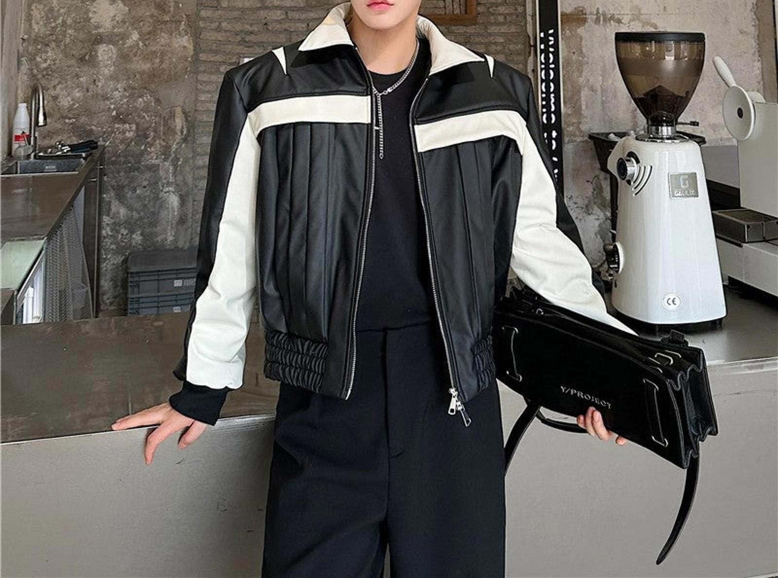 Japanese Brand Two Tone Colorblock Bomber Jacket Size US M / EU 48-50 / 2 - 1 Thumbnail
