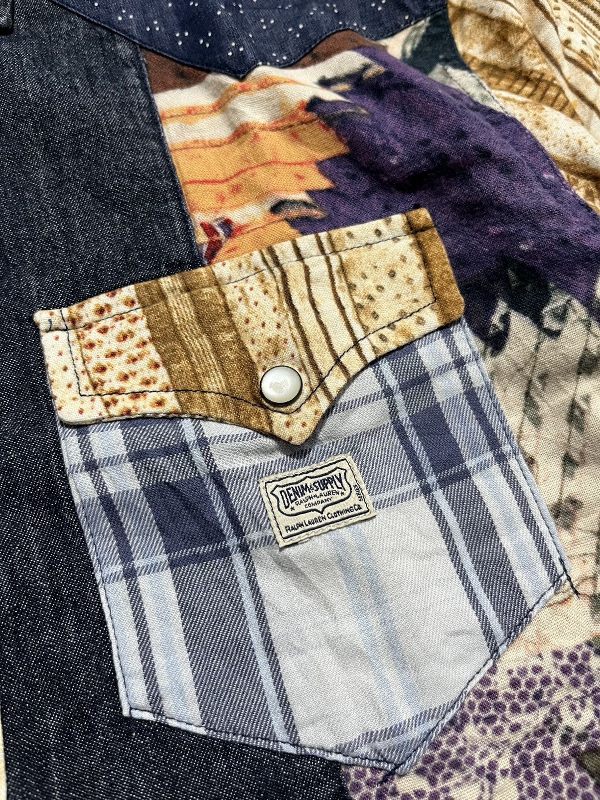 Polo Ralph Lauren denim & supply ralph lauren patchwork button up shirt Size US M / EU 48-50 / 2 - 8 Thumbnail