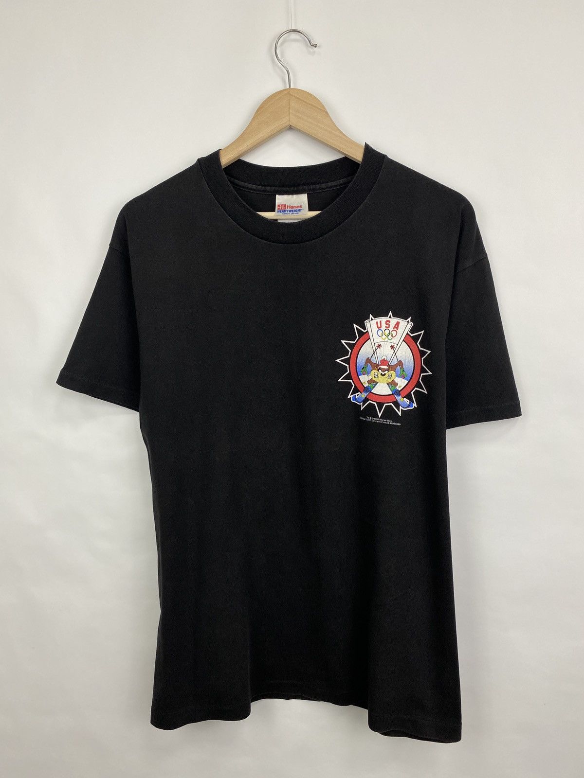 Hanes 🇺🇸 Vintage 1995 Taz Warner Bros Olympic USA Retro T-Shirt Y2K Size US L / EU 52-54 / 3 - 7 Thumbnail
