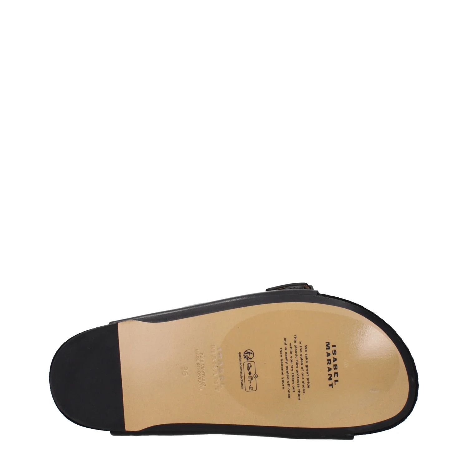 Isabel Marant ob1o1e1124 Leather Slippers & Clogs in Black Size US 7 / IT 37 - 5 Thumbnail