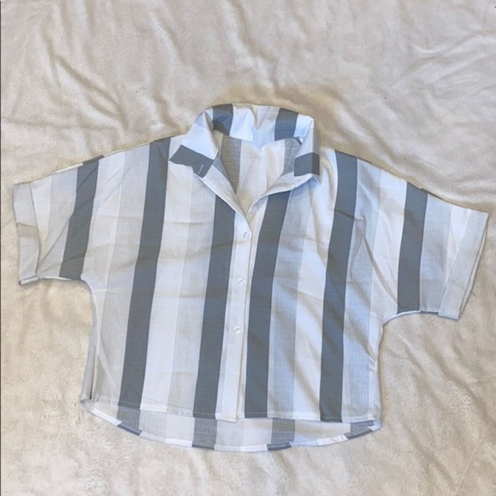 Other Casual Striped Button-Down Collared Shirt | Sz M Size M / US 6-8 / IT 42-44 - 2 Thumbnail