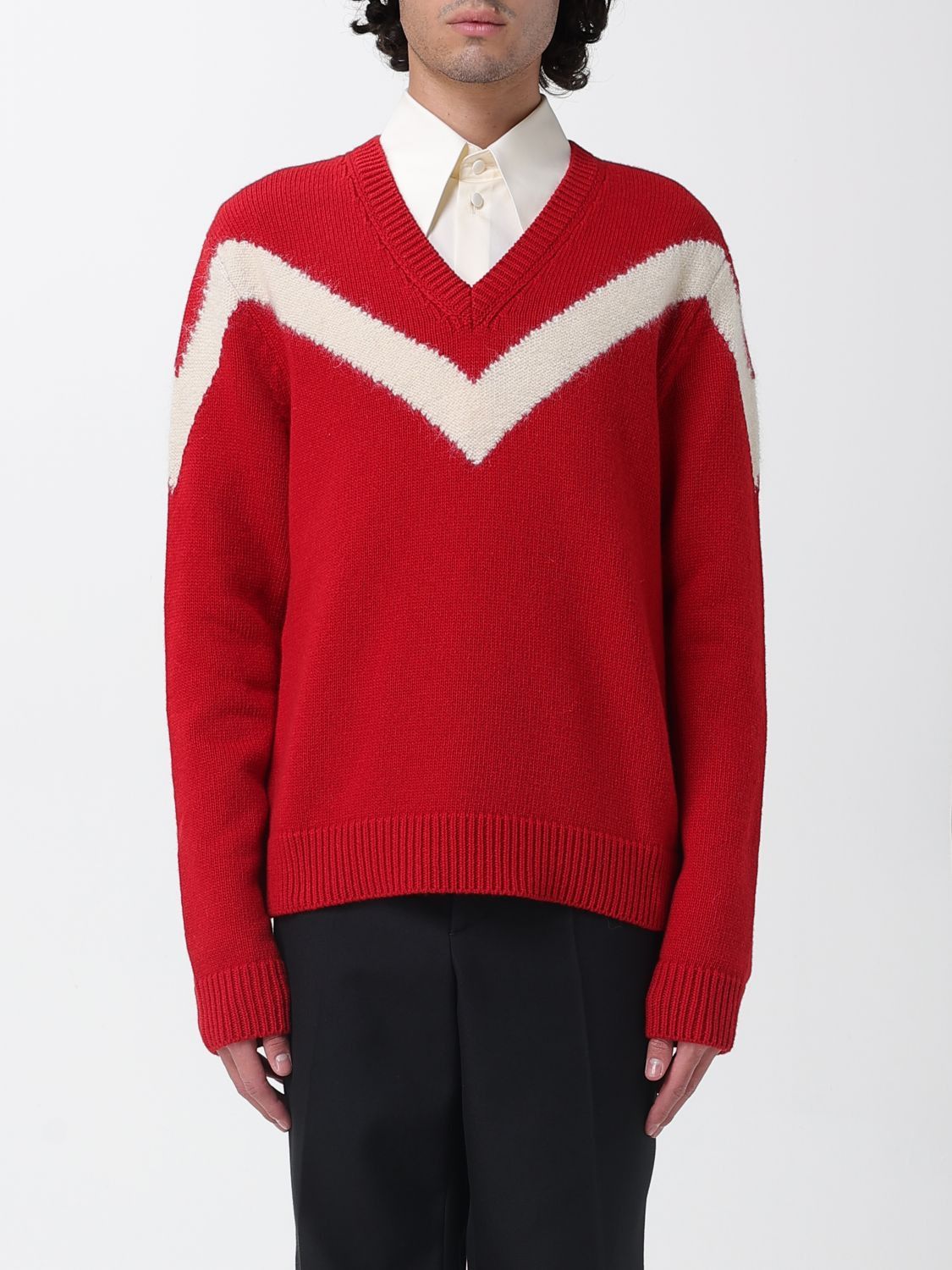 Valentino Valentino Sweater Men Ivory Size US M / EU 48-50 / 2 - 1 Thumbnail