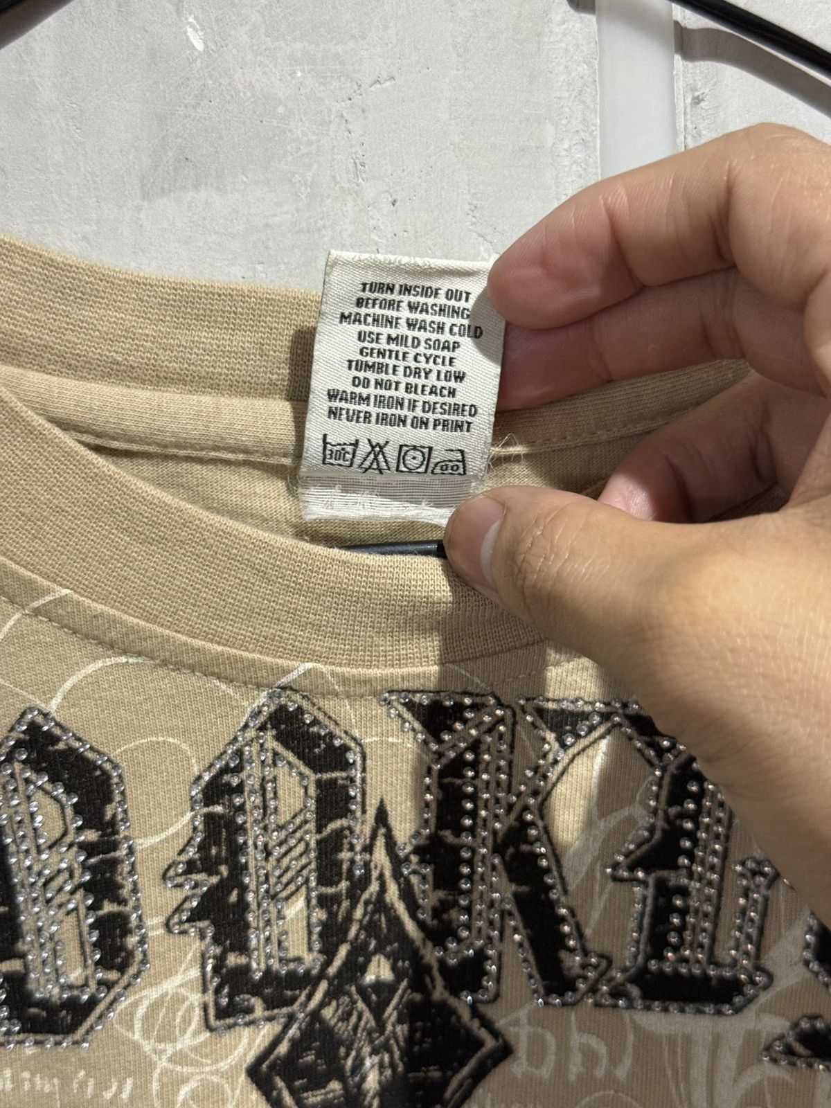 Brooklyn Xpress Y2K Vintage Brooklyn Xpress Rhinestones Tattoo Tshirt Size US M / EU 48-50 / 2 - 5 Thumbnail