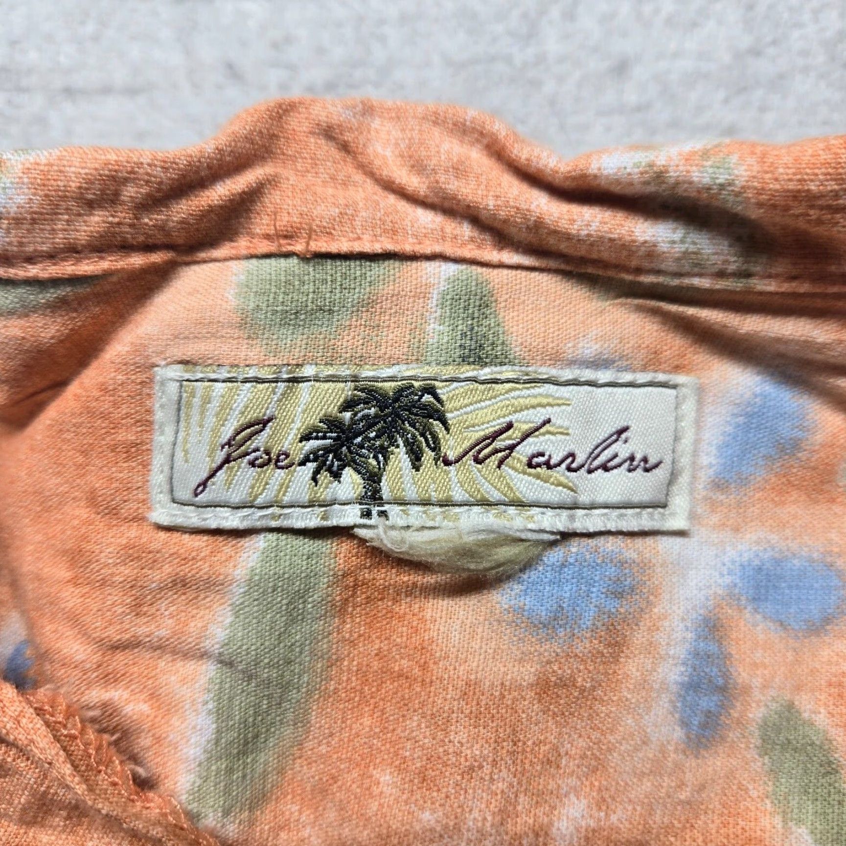 Vintage VINTAGE Joe Marlin Hawaiian Shirt Men Large Orange Tropical Beach Aloha Short Sleeve Cotton Rayon Size US L / EU 52-54 / 3 - 3 Thumbnail
