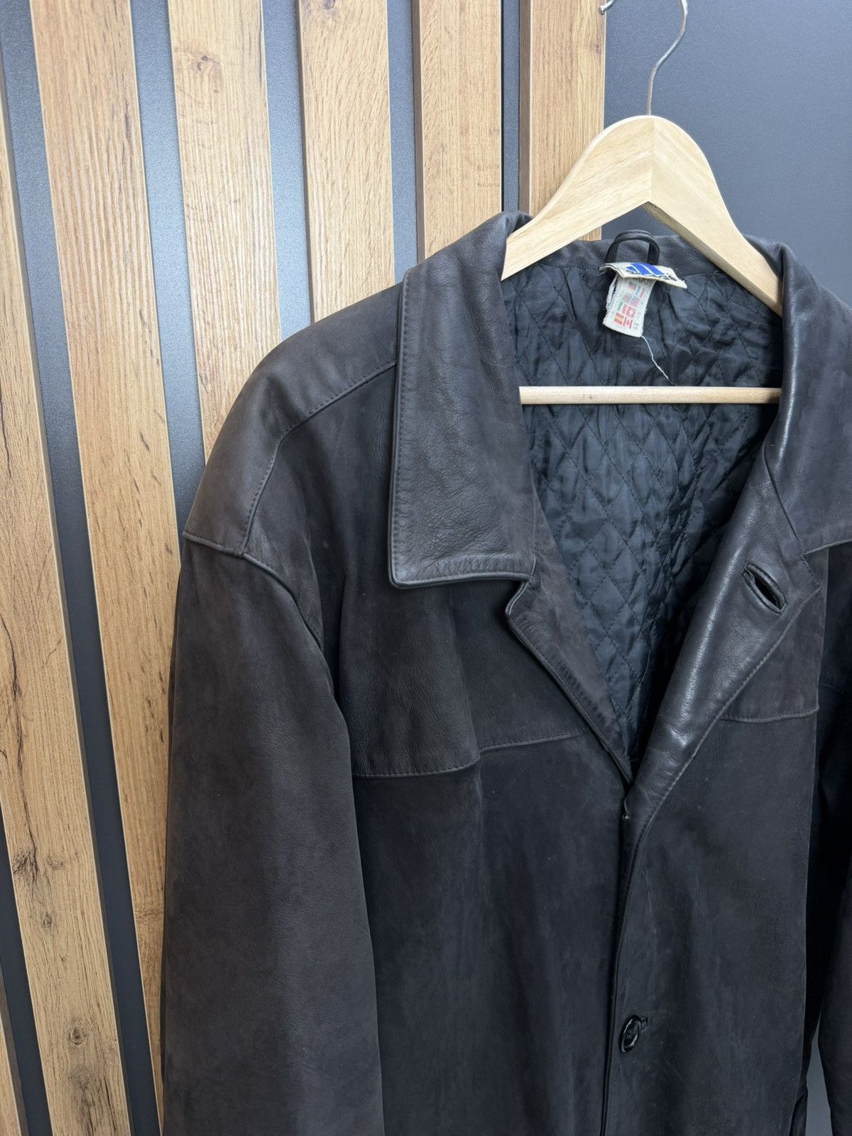 Adidas Vintage Adidas Dark Brown Leather Jacket Coat Size L Size US L / EU 52-54 / 3 - 9 Thumbnail