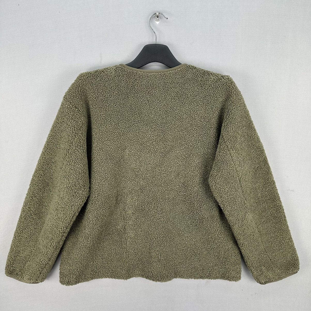 Japanese Brand × Uniqlo Uniqlo Deep Pile Fleece Sherpa Olive Green Cardigan Size M / US 6-8 / IT 42-44 - 4 Thumbnail