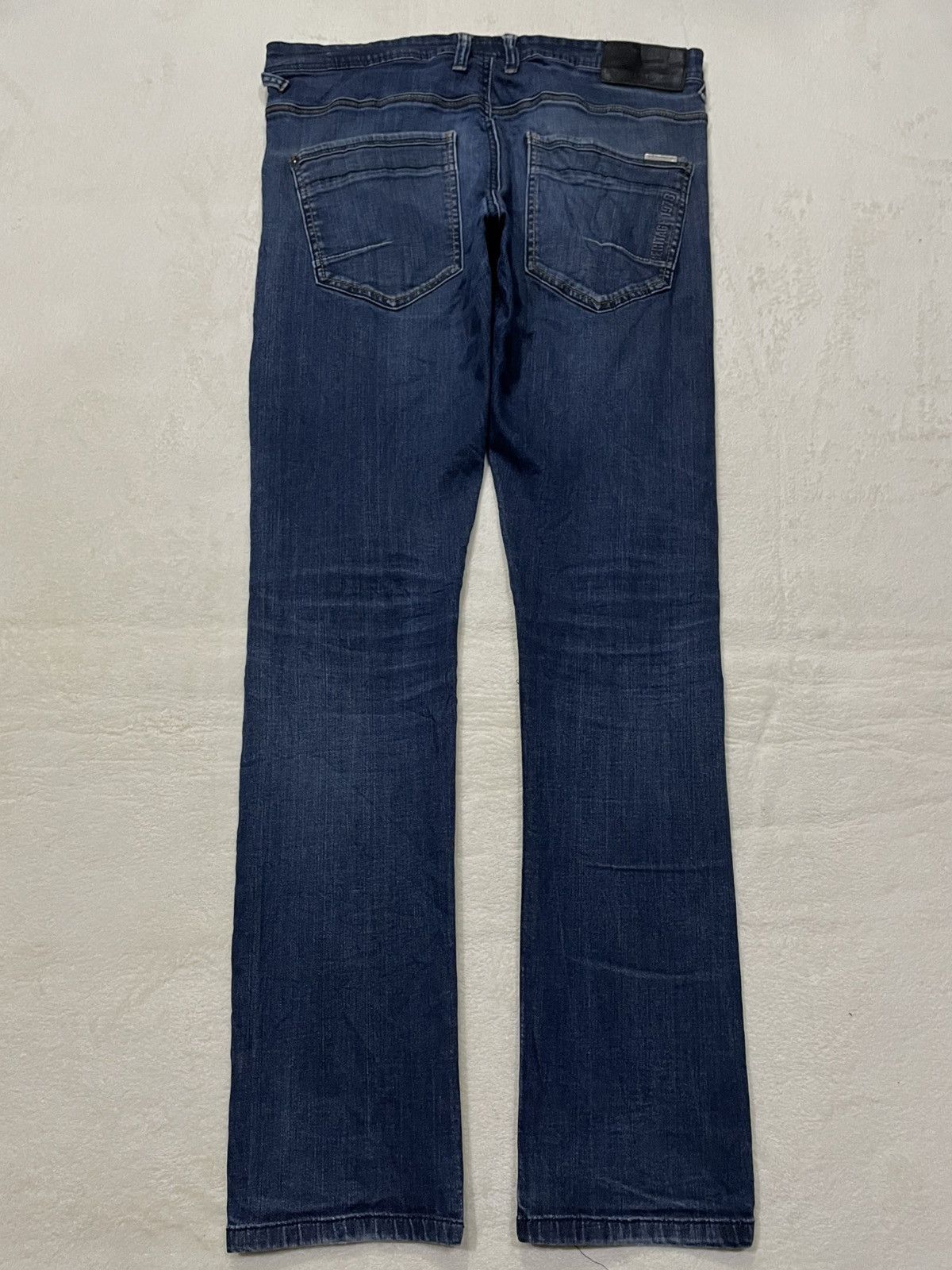 Japanese Brand Vintage KRS Denim Skinny Faded Distress Dark Blue Jeans Size US 33 - 14 Thumbnail
