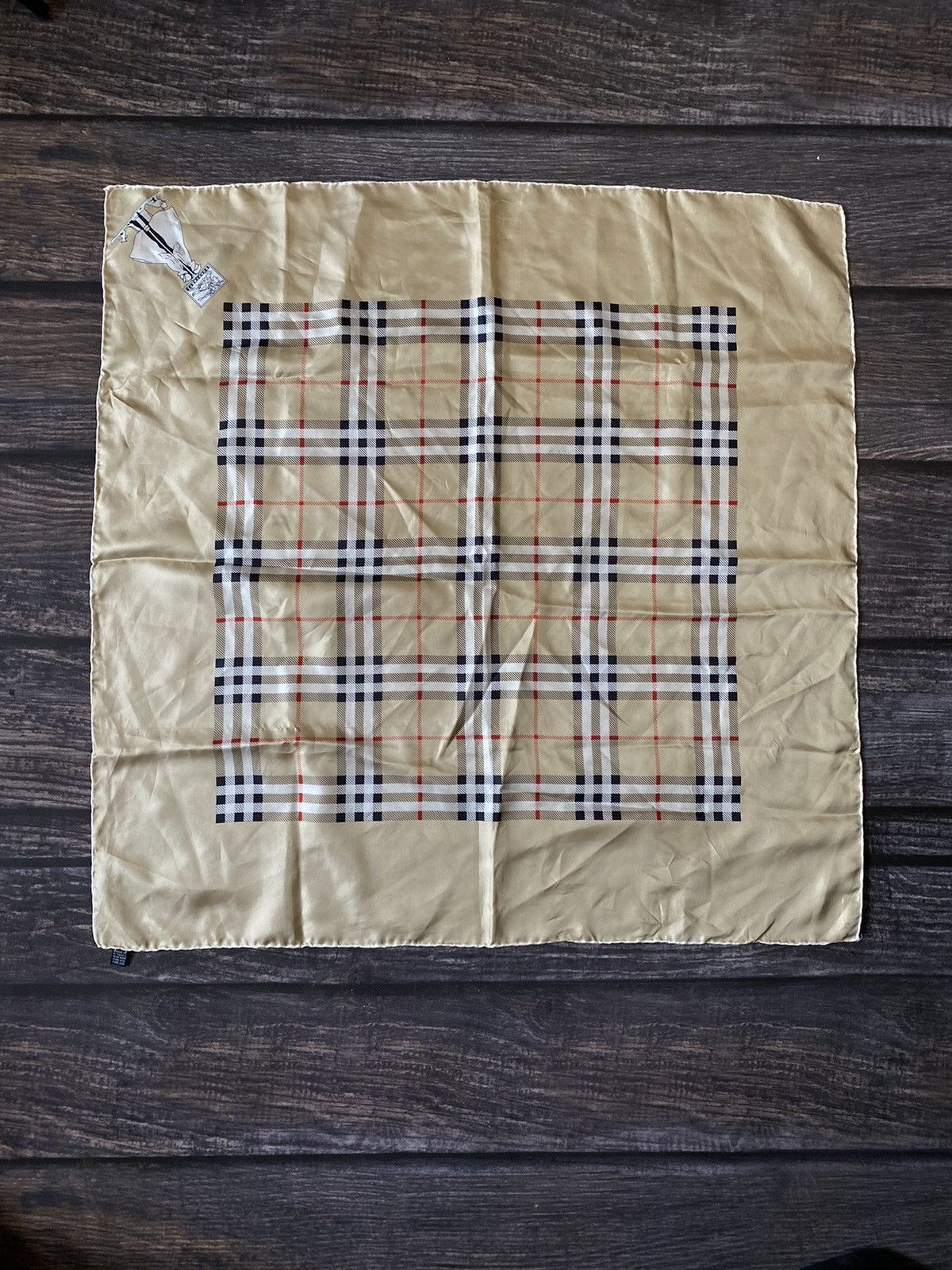 Burberry × Vintage 90’s Burberry 100% Silk Scarf Size ONE SIZE - 5 Thumbnail