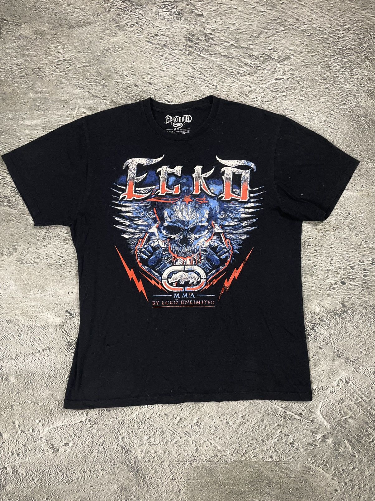 Ecko Unltd. Ecko Unltd T-shirt black big logo hip hop Y2K MMA Size US XL / EU 56 / 4 - 1 Thumbnail