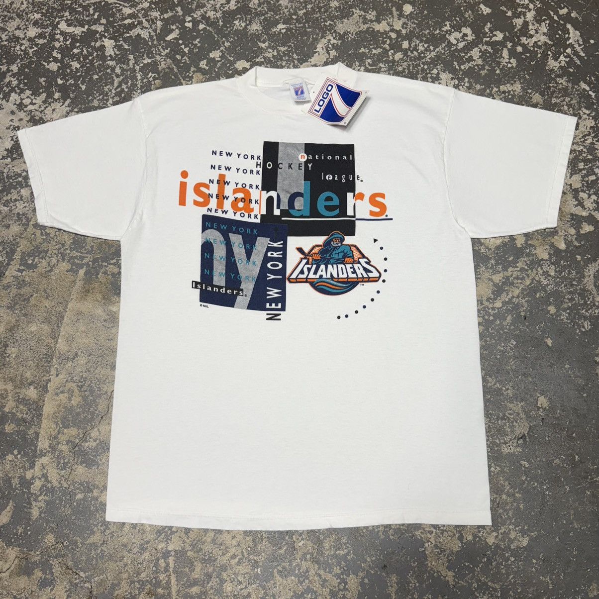 Logo 7 Vintage New York Islanders NHL White NHL 90s Hockey Tshirt Size US XL / EU 56 / 4 - 1 Thumbnail
