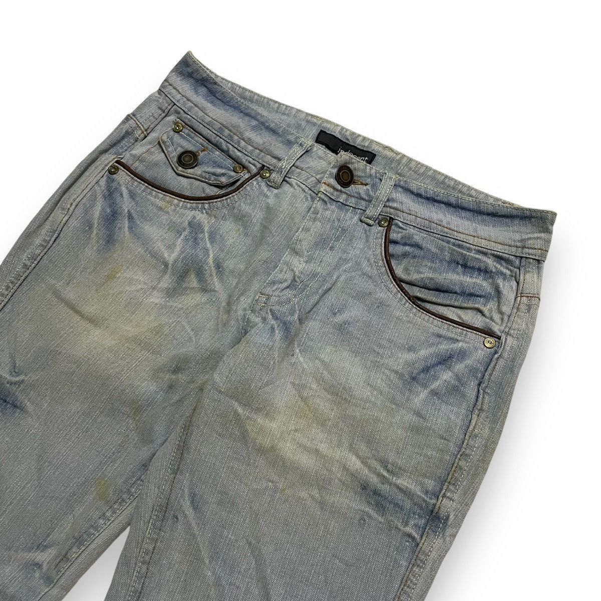 If Six Was Nine JAPANES BRAND INDECENT FLARED DENIM JEANS Size US 30 / EU 46 - 3 Thumbnail