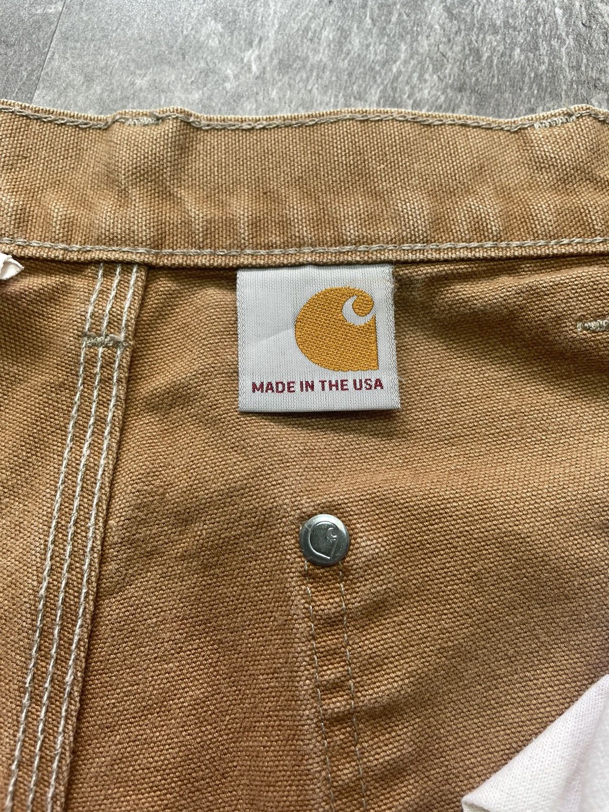Carhartt Vintage Carhartt Double Knee Faded Tan Dirty Carpenter Pants Size US 34 / EU 50 - 13 Thumbnail