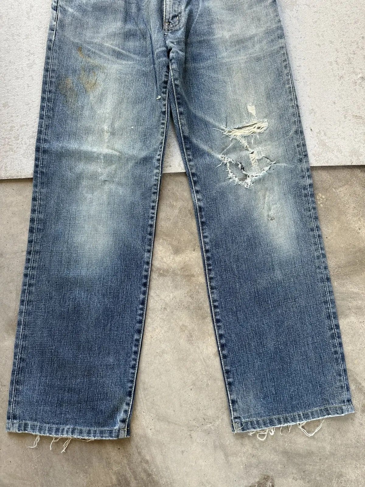 Vintage SEND OFFERS 🍁S-002 UNIQLO Japan Distressed Denim Rusty Pants Size US 33 - 9 Thumbnail