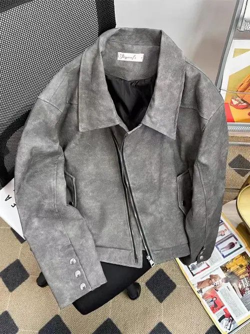 Japanese Brand Riruuko x Asai Street Loose Biker Style PU Leather Jacket Size US M / EU 48-50 / 2 - 2 Thumbnail