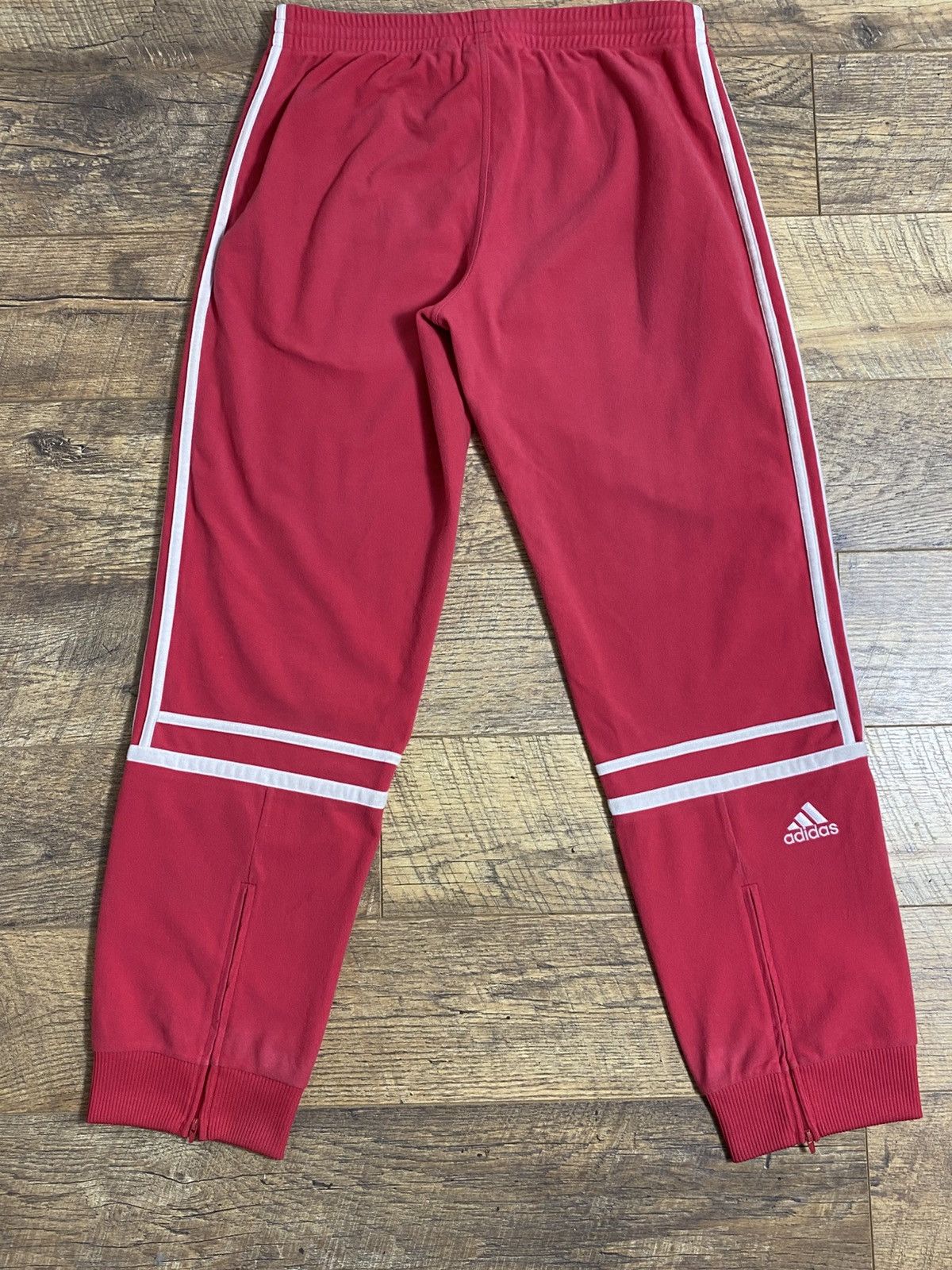 Adidas Vintage 2006 Adidas Pink Fleece Track Pants Y2K Archive Rare Size US 32 / EU 48 - 1 Thumbnail