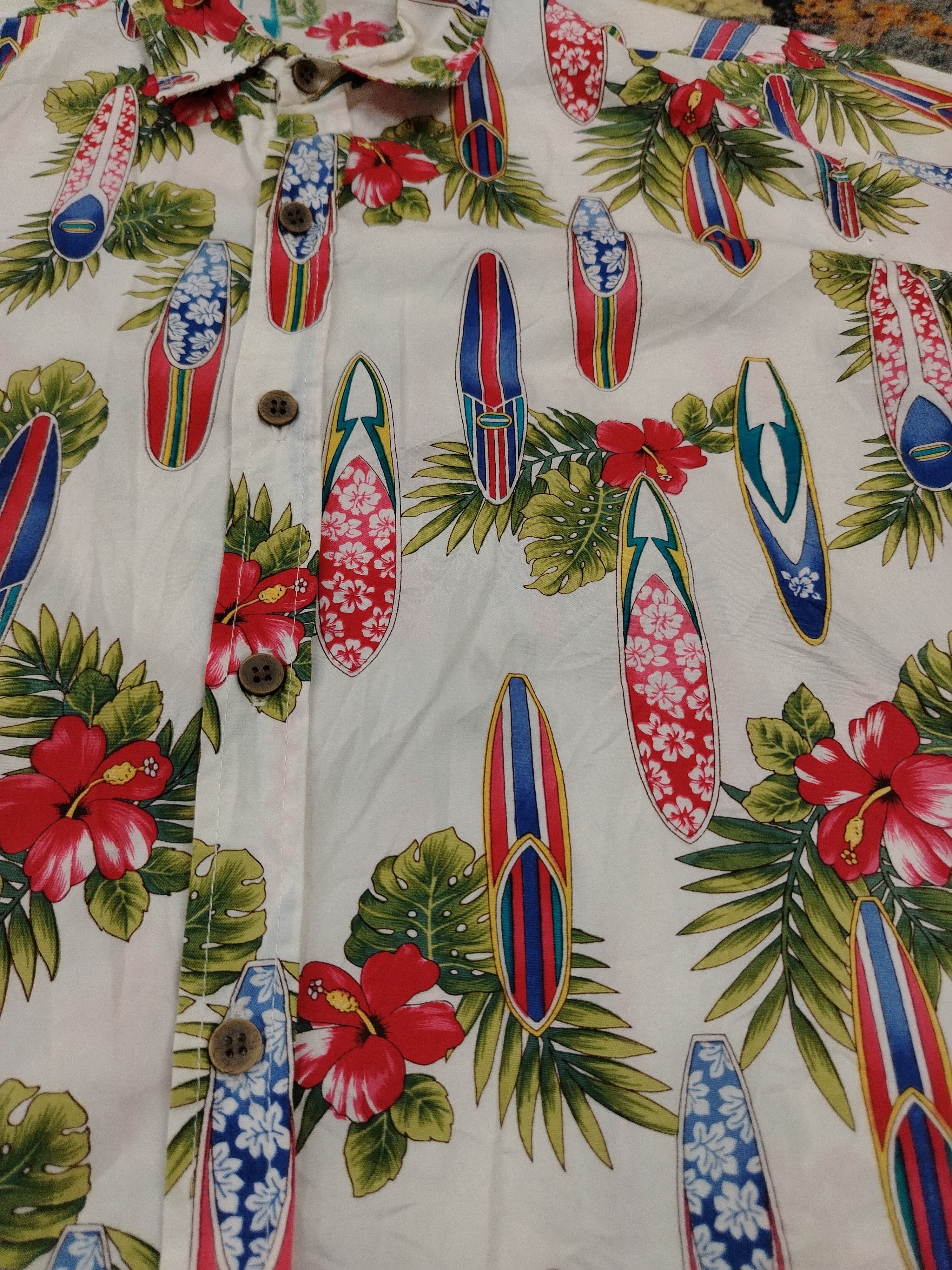 Prince Hawaiian shirt surfboard and hibiscus flower Size US M / EU 48-50 / 2 - 4 Thumbnail