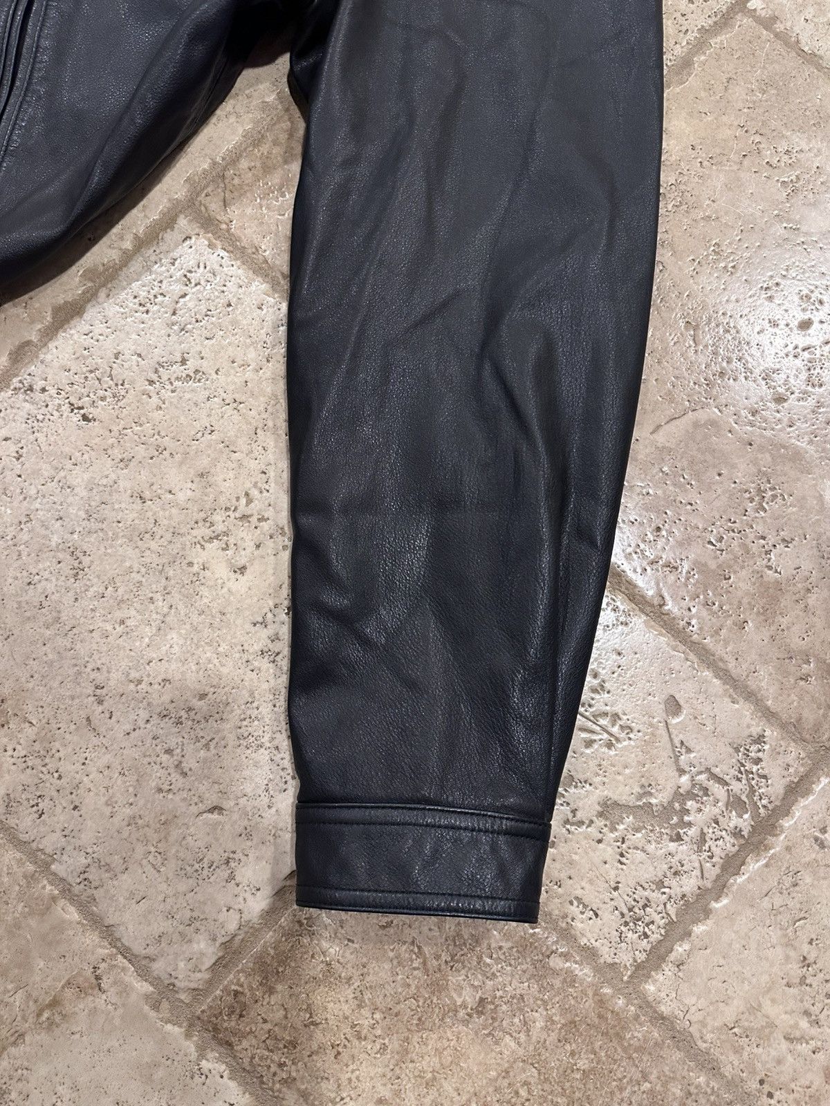 Lemaire Lemaire Stand Collar Blouson Soft Nappa Leather Black Jacket Size US XL / EU 56 / 4 - 7 Thumbnail