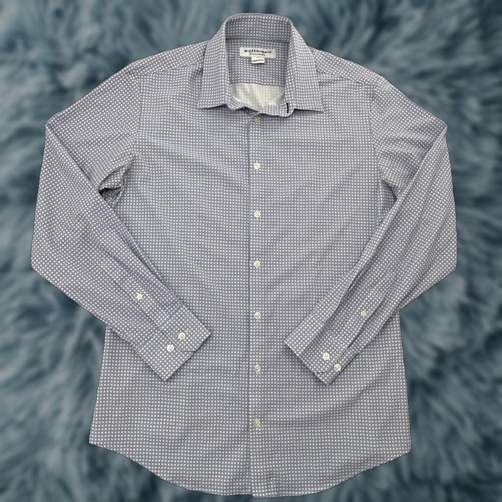 Mizzen+Main Mizzen+Main Shirt Adult Blue Button Up Performance Mens M Size US M / EU 48-50 / 2 - 1 Thumbnail