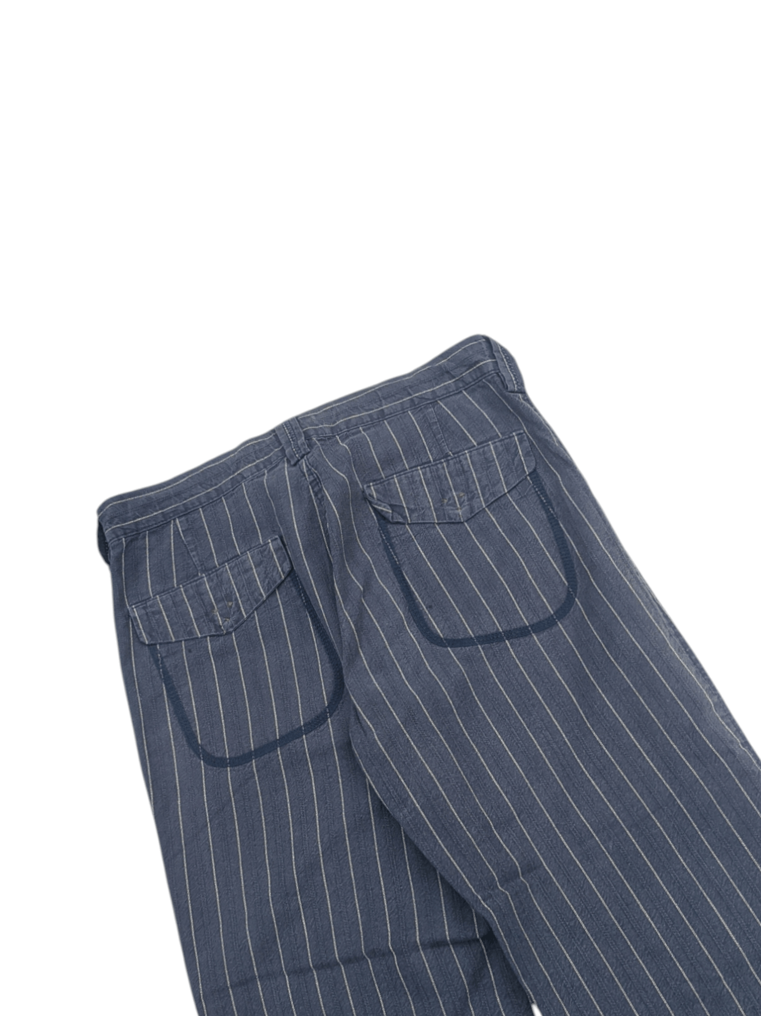Japanese Brand Domingo Co Ltd Hickory Stripes Fatigue Relaxed Pants Size US 30 / EU 46 - 8 Thumbnail