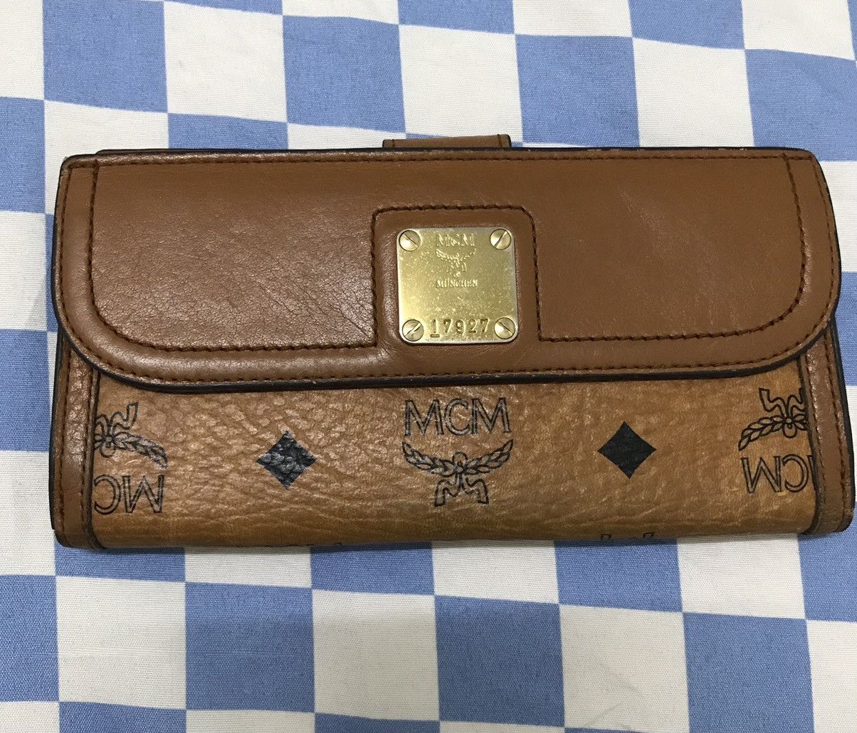 MCM MCM Leather Monogram Long Wallet Size ONE SIZE - 3 Thumbnail