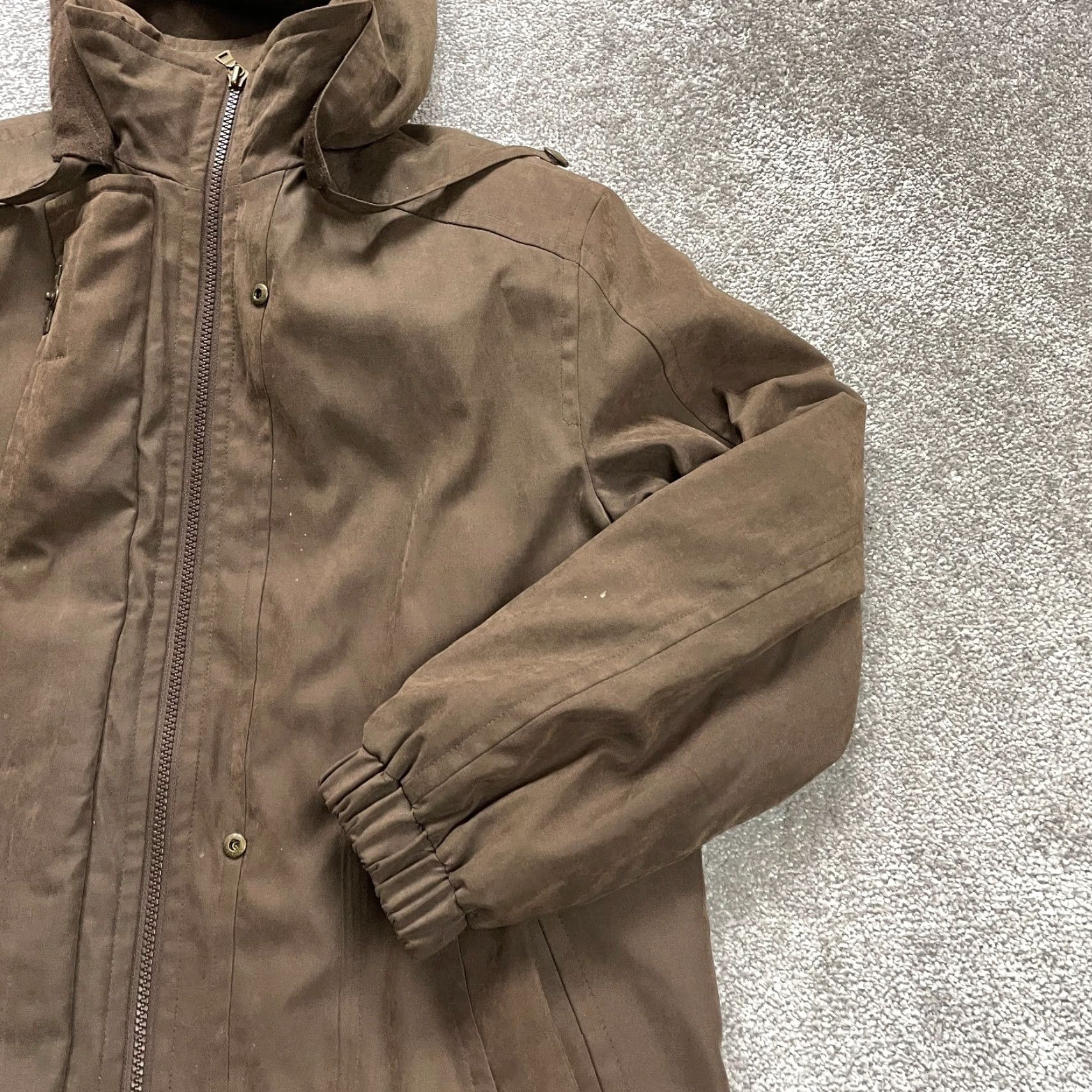 Vintage F.S. Limited Vintage Jacket Womens Petite Medium Brown Full Zip Hoodie Outdoor Jacket/Coat Size M / US 6-8 / IT 42-44 - 3 Thumbnail
