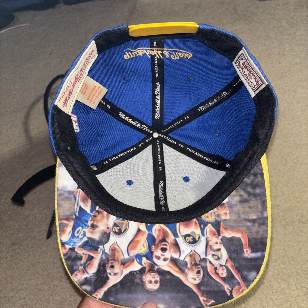 Mitchell & Ness Golden State Warriors Mitchell & Ness Snapback Hat NBA Size ONE SIZE - 5 Thumbnail