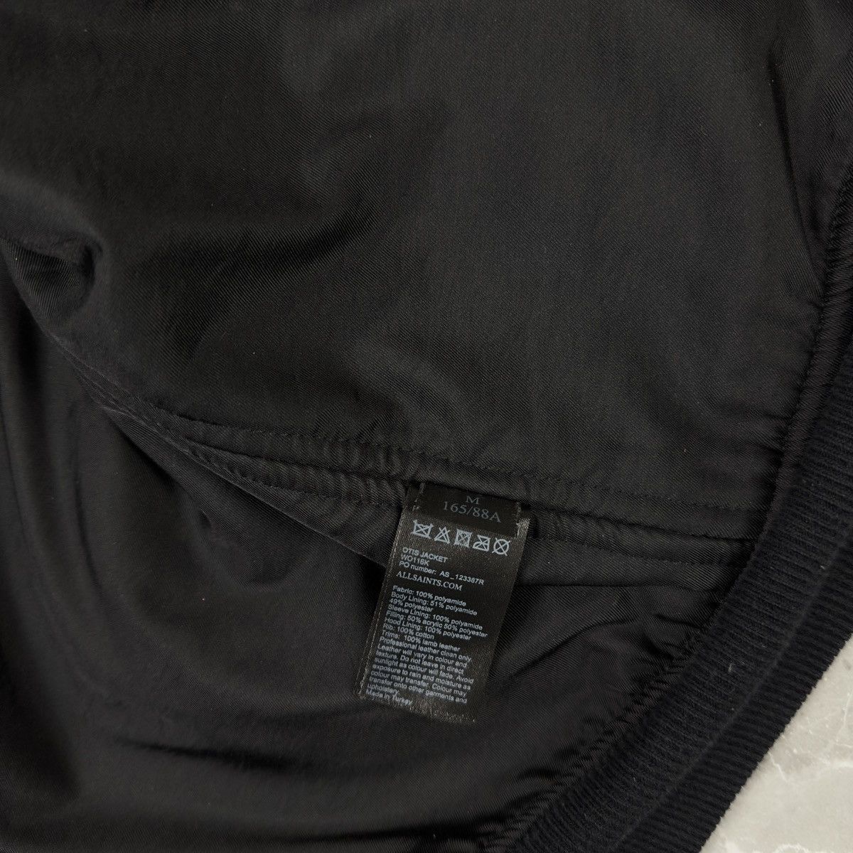 Allsaints All Saints Black Otis Bomber Jacket Size M Black Fur N-2b Size US S / EU 44-46 / 1 - 11 Thumbnail