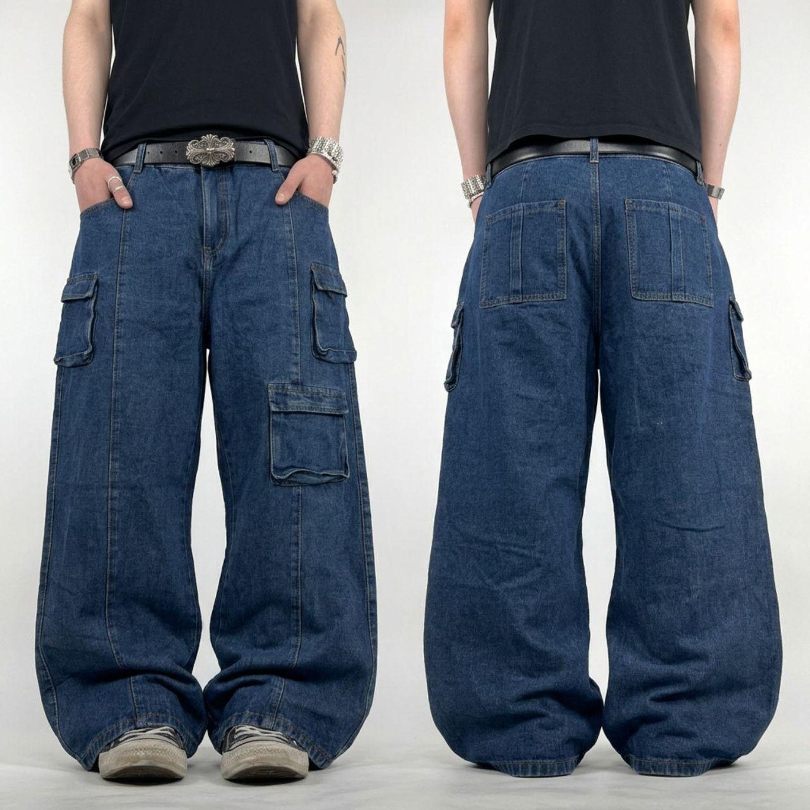 Japanese Brand × Le Grande Bleu (L.G.B.) × Vintage Vintage y2k grunge archive baggy wide leg skater rare jeans Size US 38 / EU 54 - 1 Thumbnail