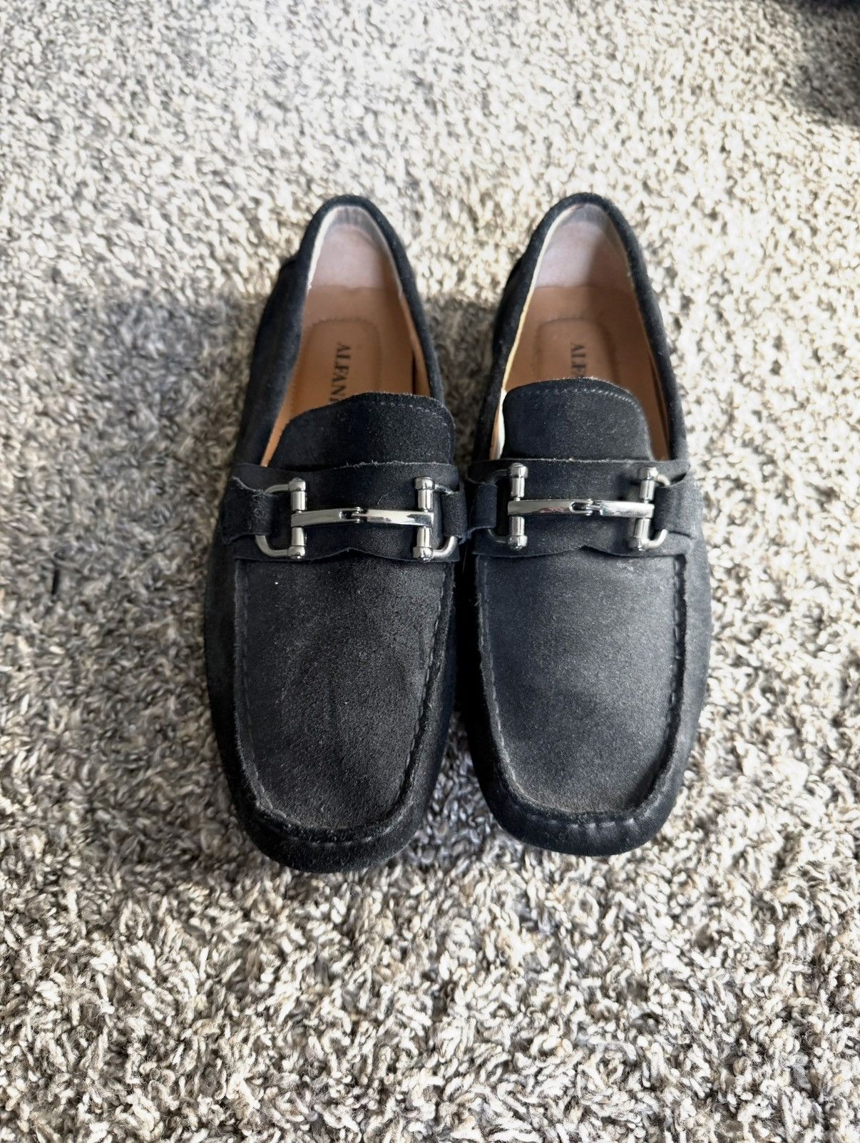 Alfani Alfani Suede Formal Black dress loafers Size US 9.5 / EU 42-43 - 1 Thumbnail