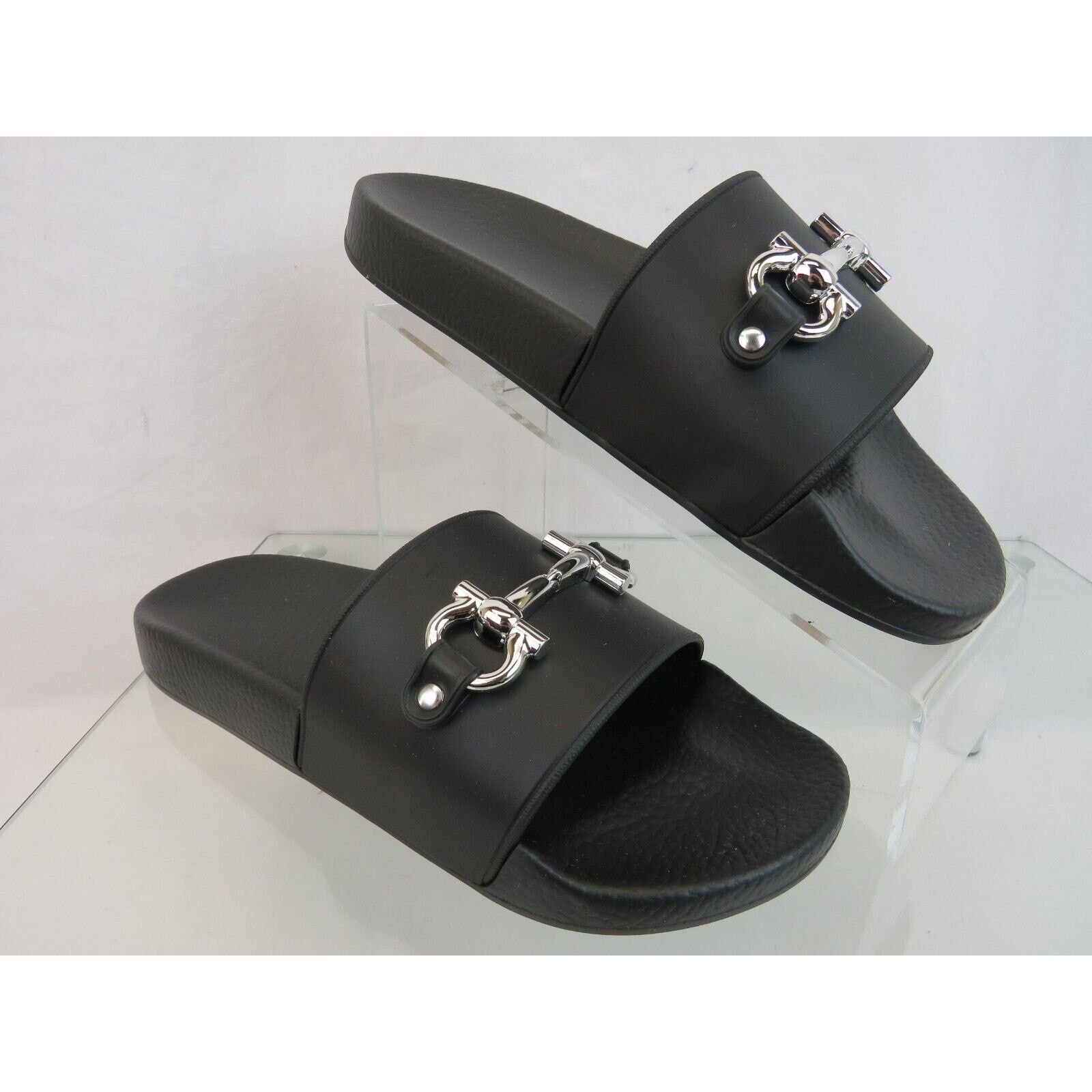 Salvatore Ferragamo FERRAGAMO GROOVY 11 BLACK RUBBER GANCINI LOGO SANDALS 10 M Size US 10 / IT 40 - 7 Thumbnail