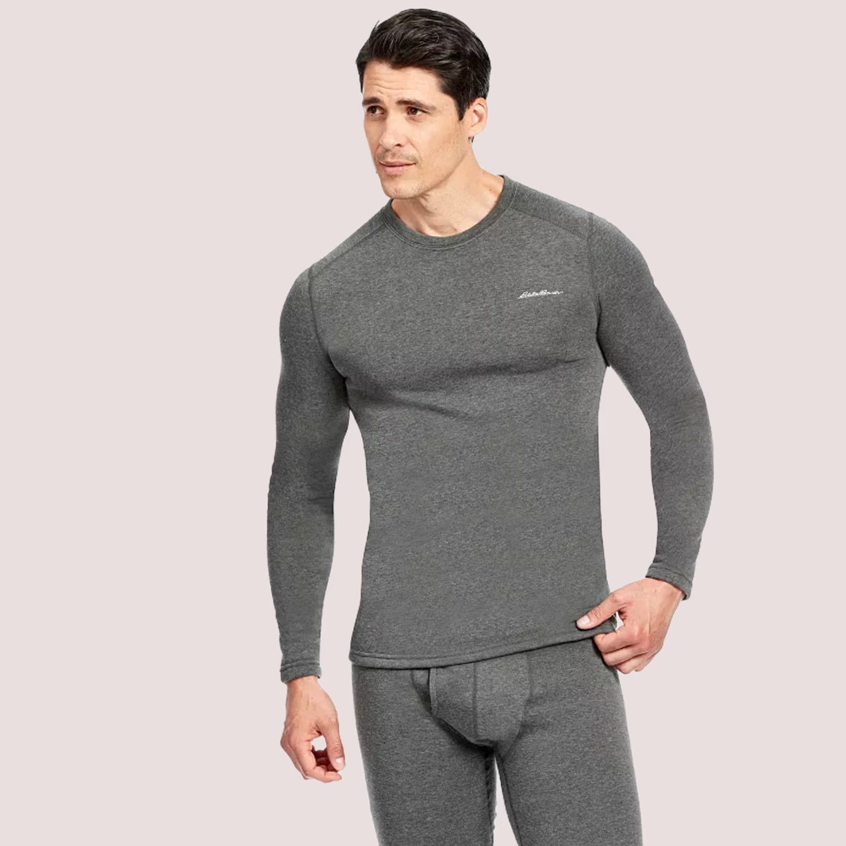 Eddie Bauer Eddie Bauer Base Layer Set Long Sleeve Shirt Top & Pants Grey Mens Size S Size US S / EU 44-46 / 1 - 1 Thumbnail