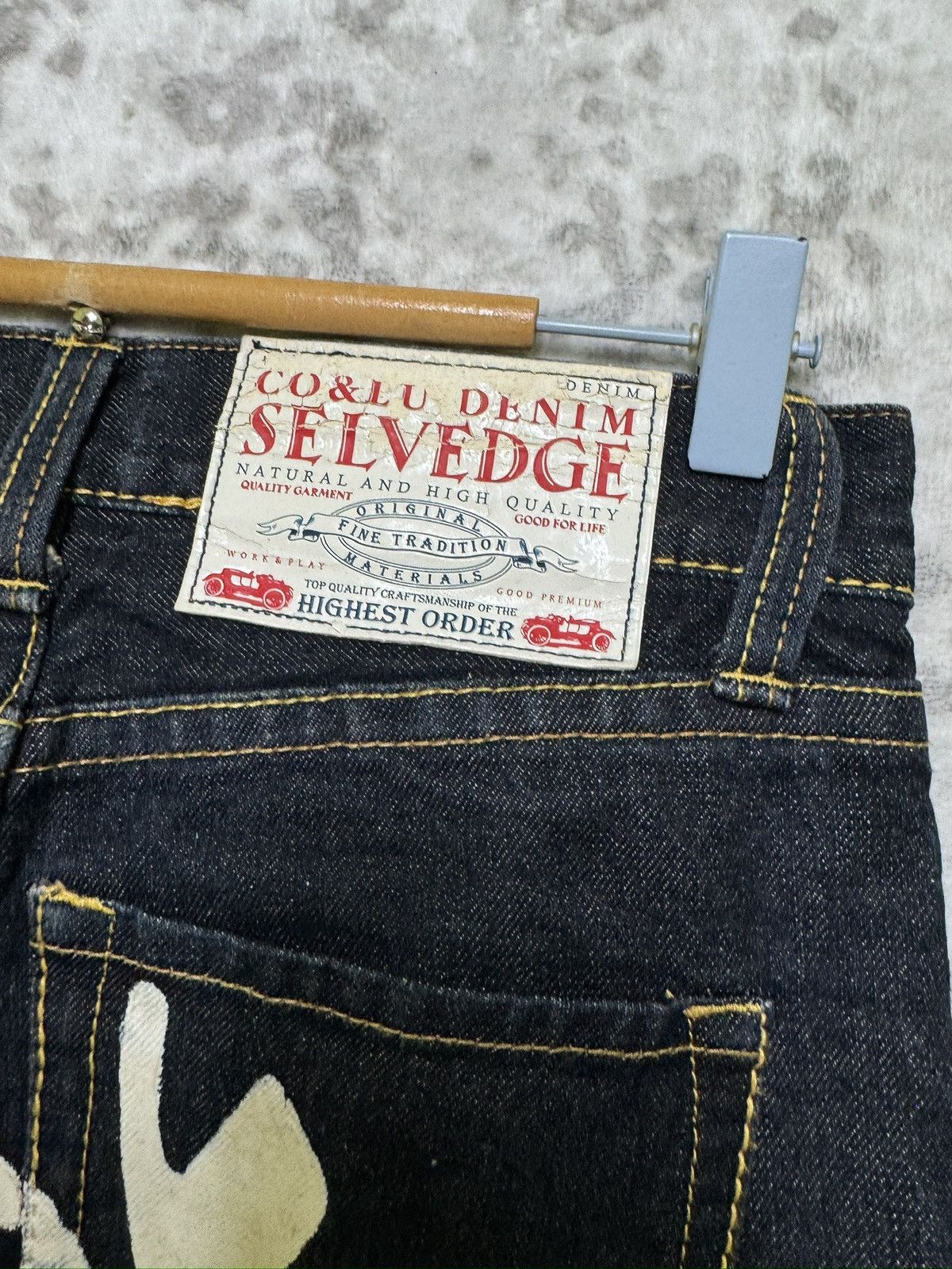 Hysteric Glamour Vintage Cocolulu CO&LU Painted Logo Selvedge Jeans Size US 28 / EU 44 - 14 Thumbnail