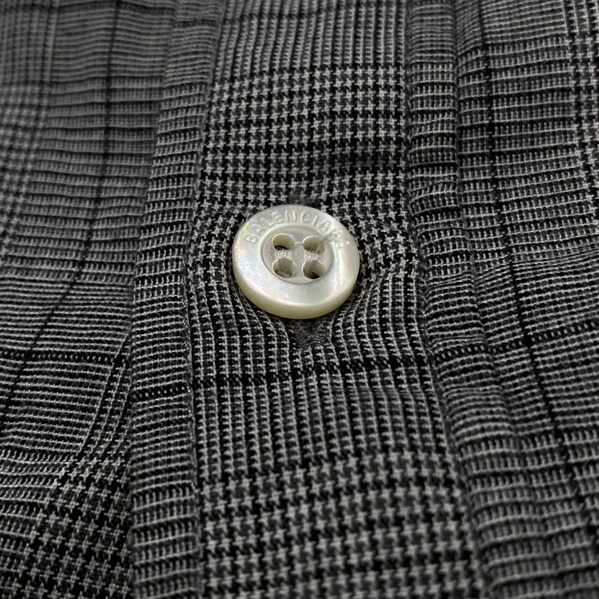 Balenciaga Balenciaga Back Logo Poplin Shirt Check Size XS / US 0-2 / IT 36-38 - 4 Thumbnail