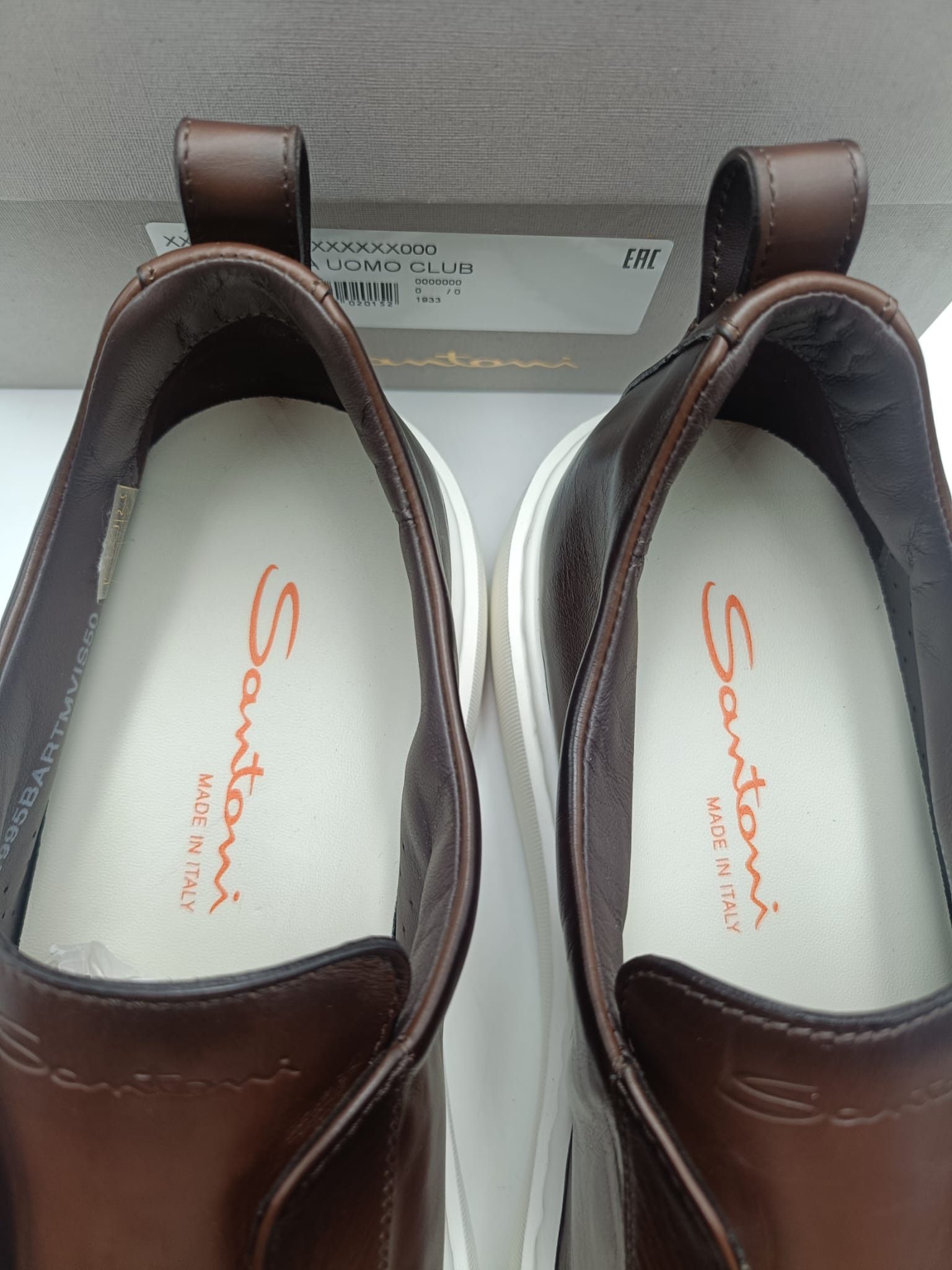 Santoni Santoni slip-on sneakers in dark brown soft leather Size US 8 / EU 41 - 7 Thumbnail