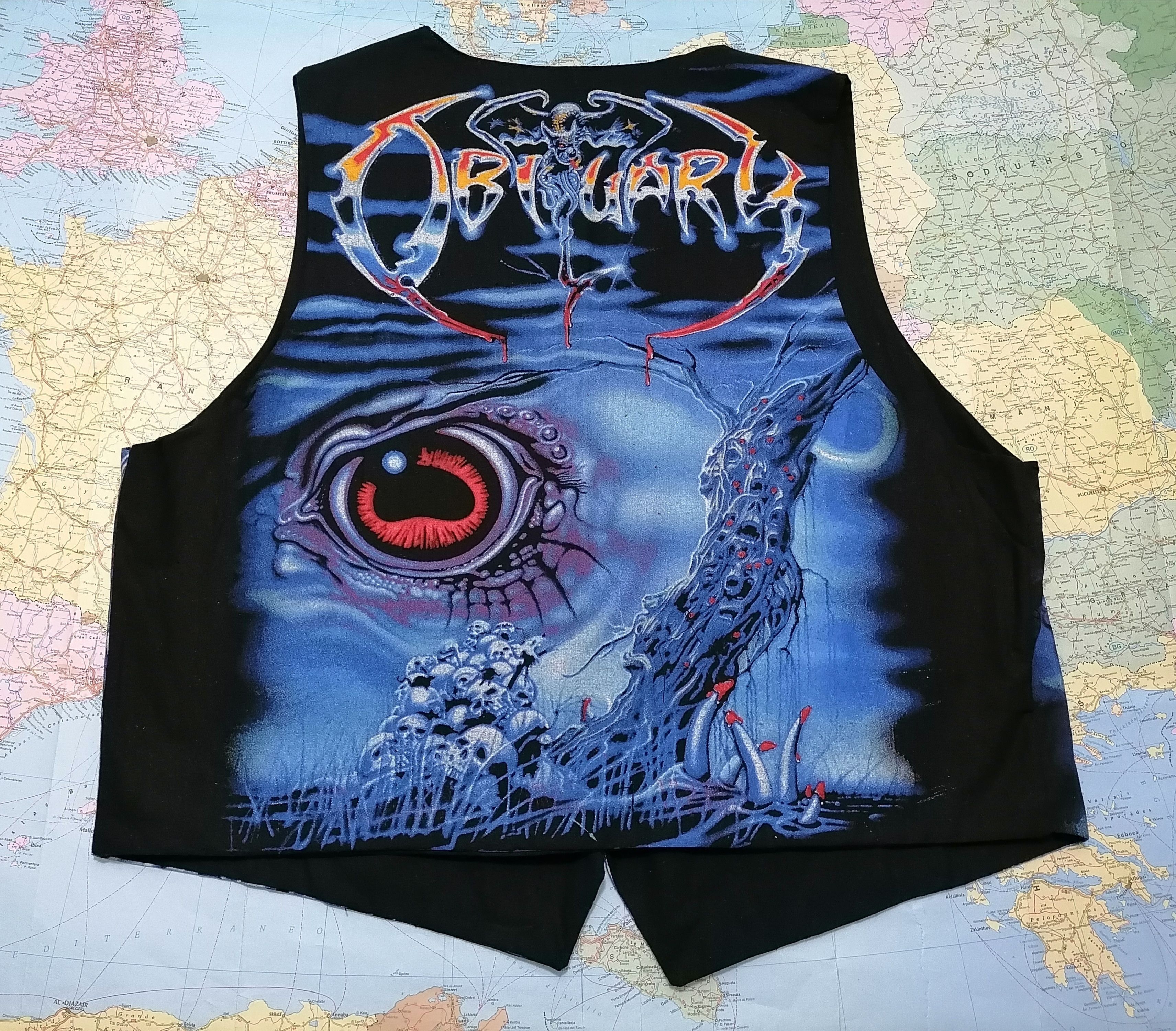 Vintage Vintage Gilet / Vest OBITUARY , XL Turbo Gadget Size US XL / EU 56 / 4 - 2 Thumbnail
