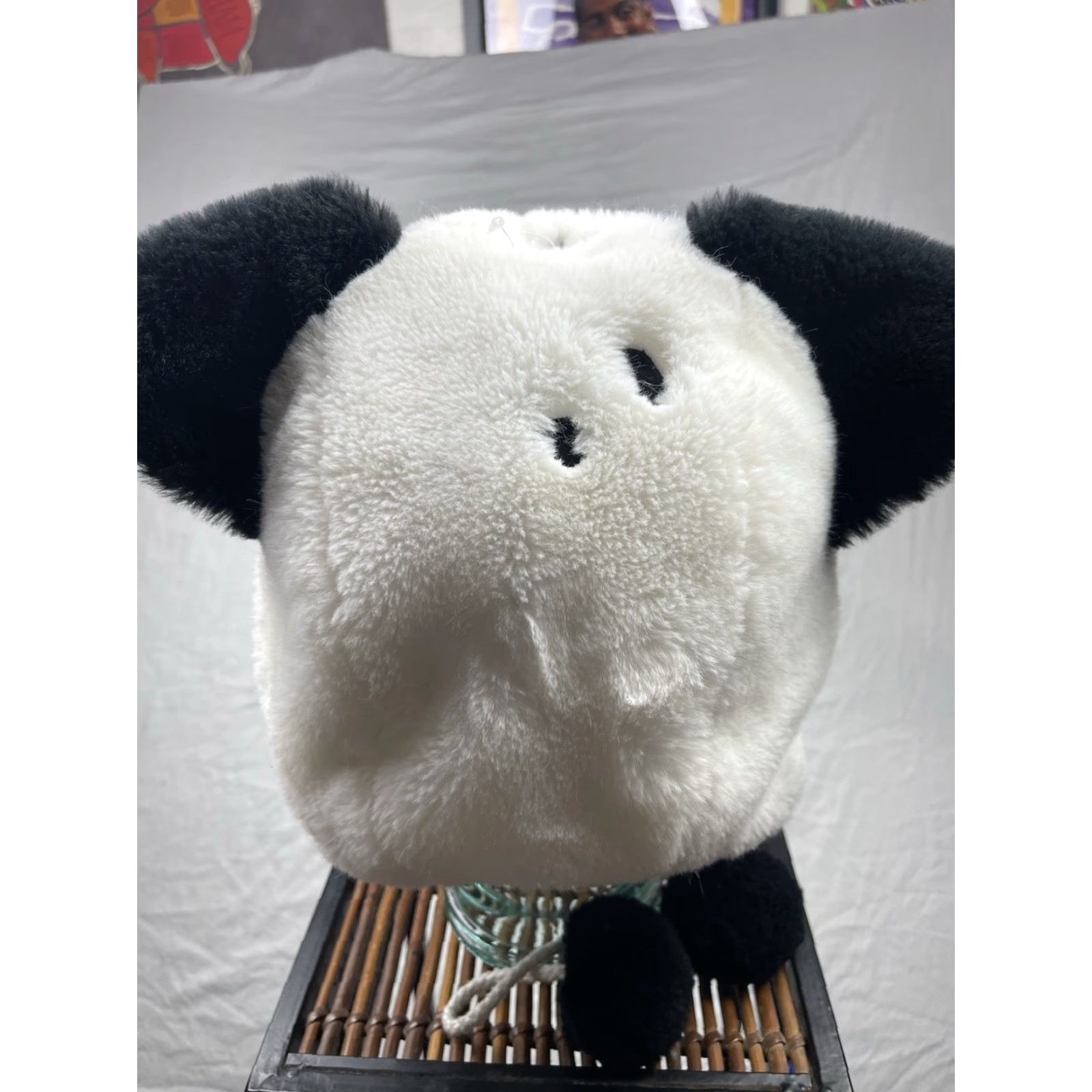 Disney Disney 101 Dalmatians Trapper Hat Mens White Fur Pom Balls Tokyo Resort 58 cm Size ONE SIZE - 7 Thumbnail