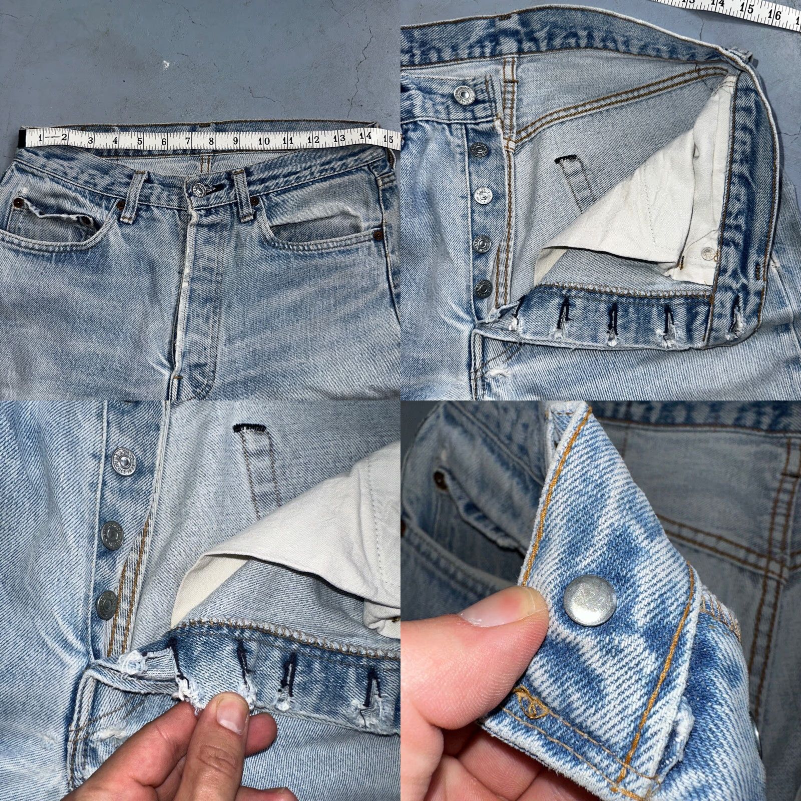 Levi's VINTAGE Levi's 501 Jeans - XX 80s USA Light Wash Denim 32x33 Regular Men's Straight Vintage 501 Series Jeans Pacific Blue Size US 32 / EU 48 - 8 Thumbnail