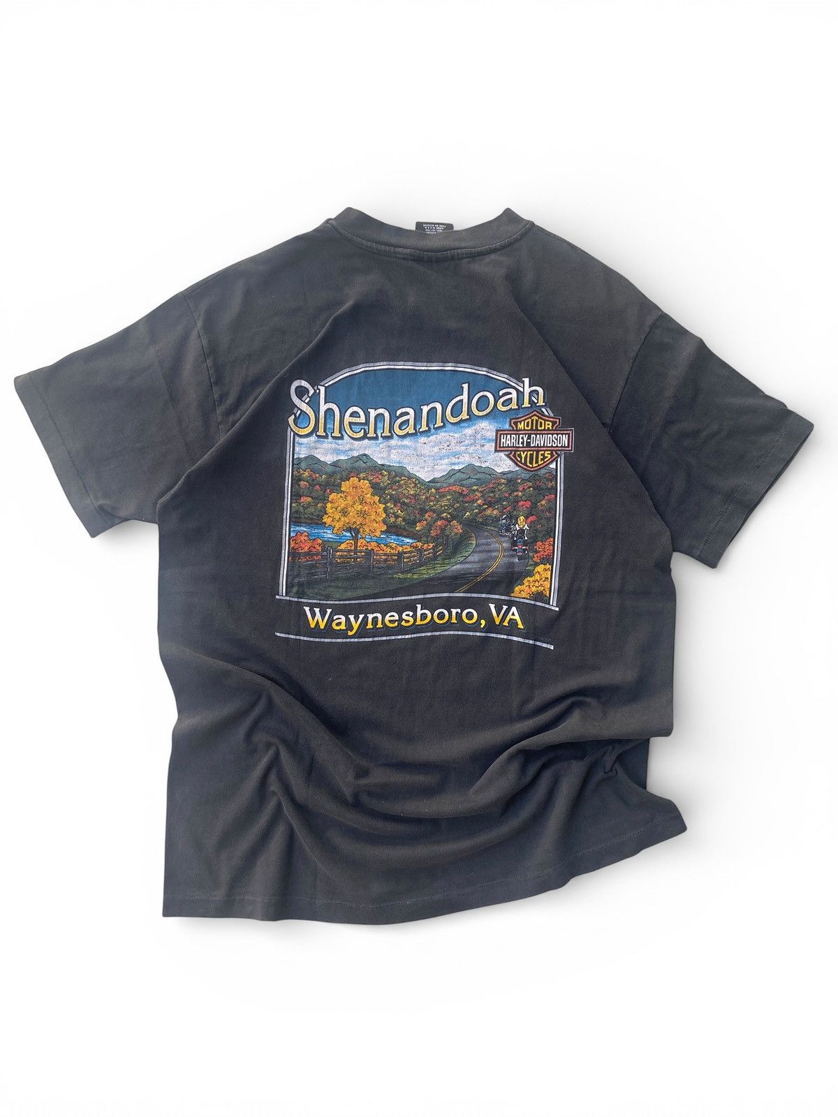 Harley Davidson Rare Vintage 1996 Harley Davidson Motorcycle Tshirt Faded Size US L / EU 52-54 / 3 - 7 Thumbnail
