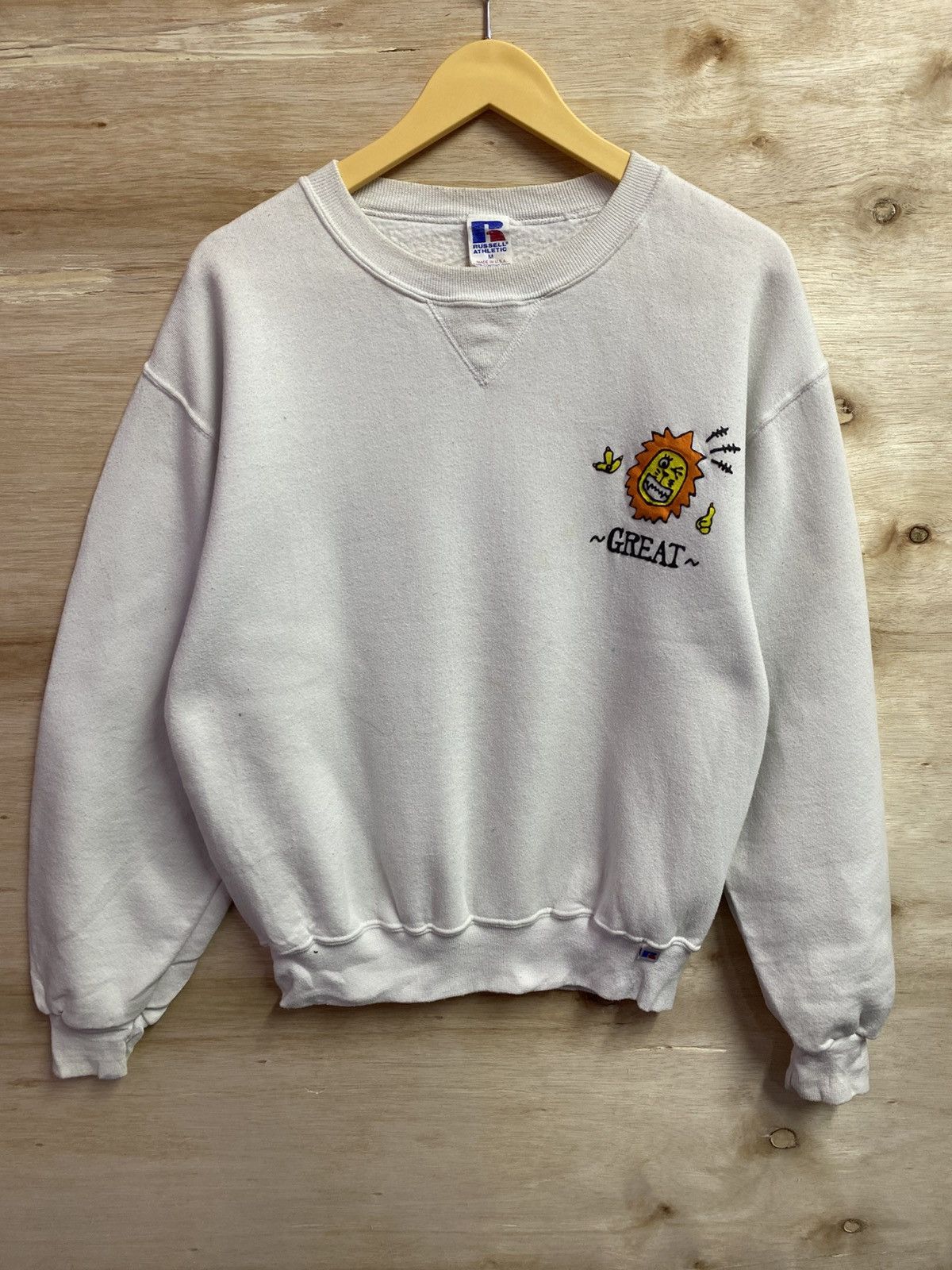 Russell Athletic vintage 90s Russell Athletic Surf Design crewneck sweatshirt Size US XL / EU 56 / 4 - 1 Thumbnail