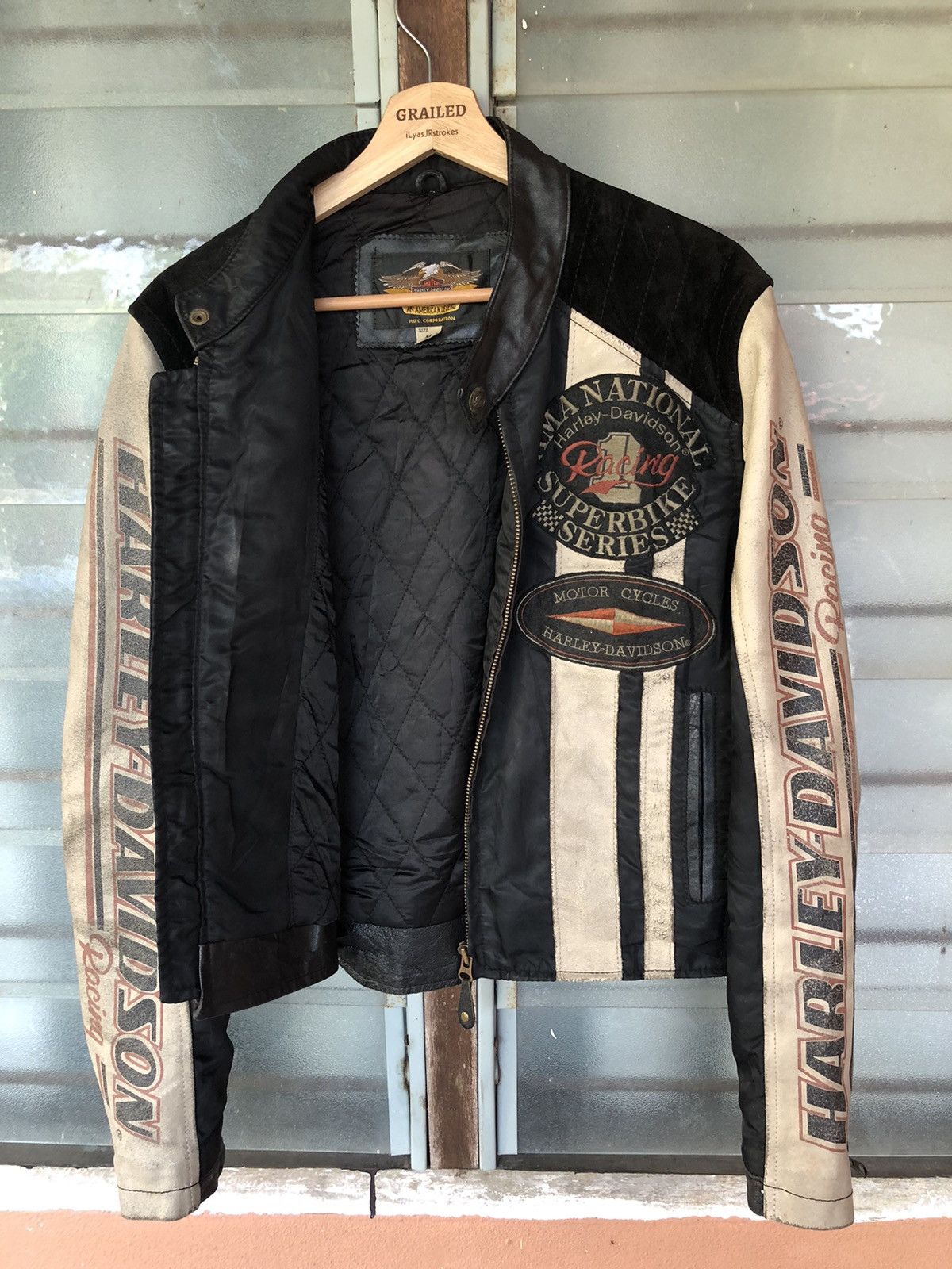 Harley Davidson Vintage Harley-Davidson Superbike Rider Leather Jacket Size US M / EU 48-50 / 2 - 14 Thumbnail