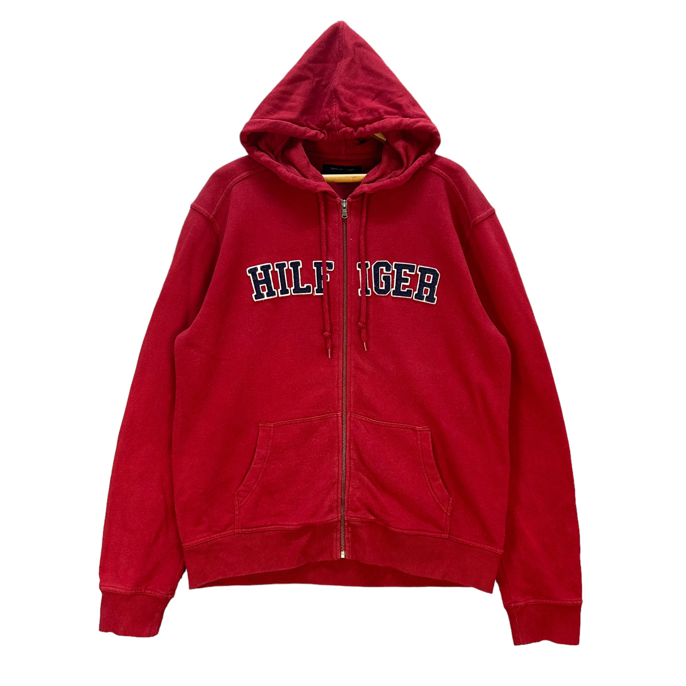Tommy Jeans Hoodies For Women Red Zip Hoodie Tommy Hilfiger Red
