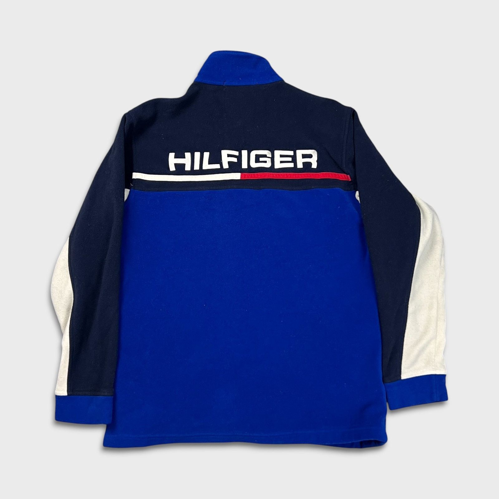 Tommy Hilfiger × Vintage Vintage Tommy Hilfiger Fleece Flag Pullover Zip Y2K Jacket Size US M / EU 48-50 / 2 - 6 Thumbnail