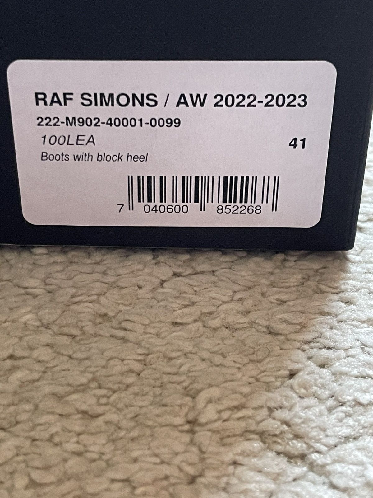 Raf Simons Black Heel Boots Size US 8 / EU 41 - 8 Thumbnail
