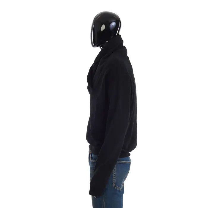 Saint Laurent Paris o1bcso1str0924 Shawl Neck Sweatshirt in Black Size US M / EU 48-50 / 2 - 6 Thumbnail