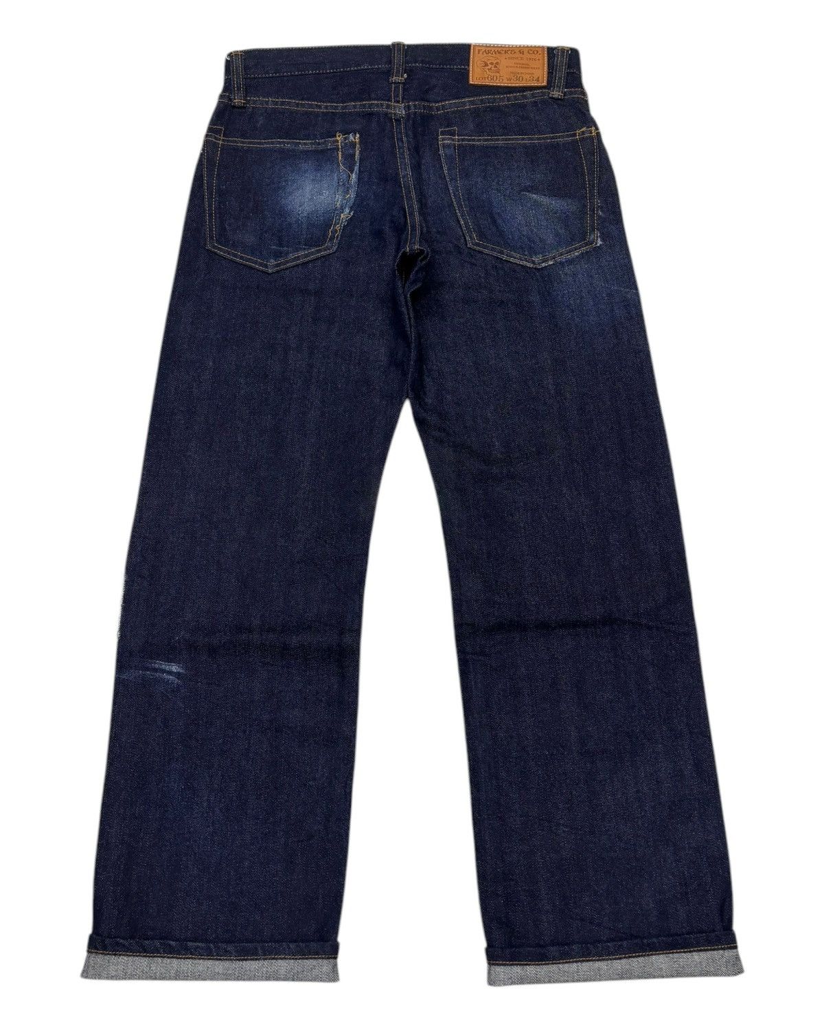 Kapital 🔥VTG FARMERS SELVEDGE BLUE JEANS MADE IN JAPAN Size US 30 / EU 46 - 2 Thumbnail