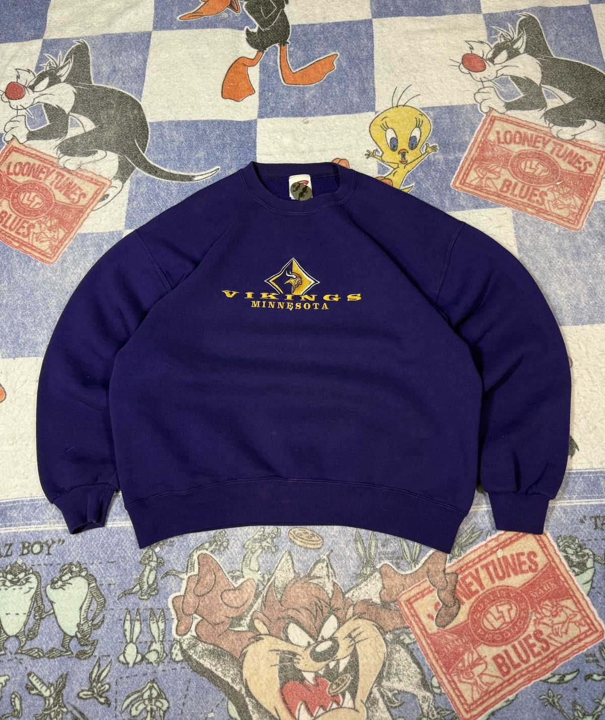 NFL Vintage minnesota vikings crewneck sweatshirt Size US L / EU 52-54 / 3 - 1 Thumbnail