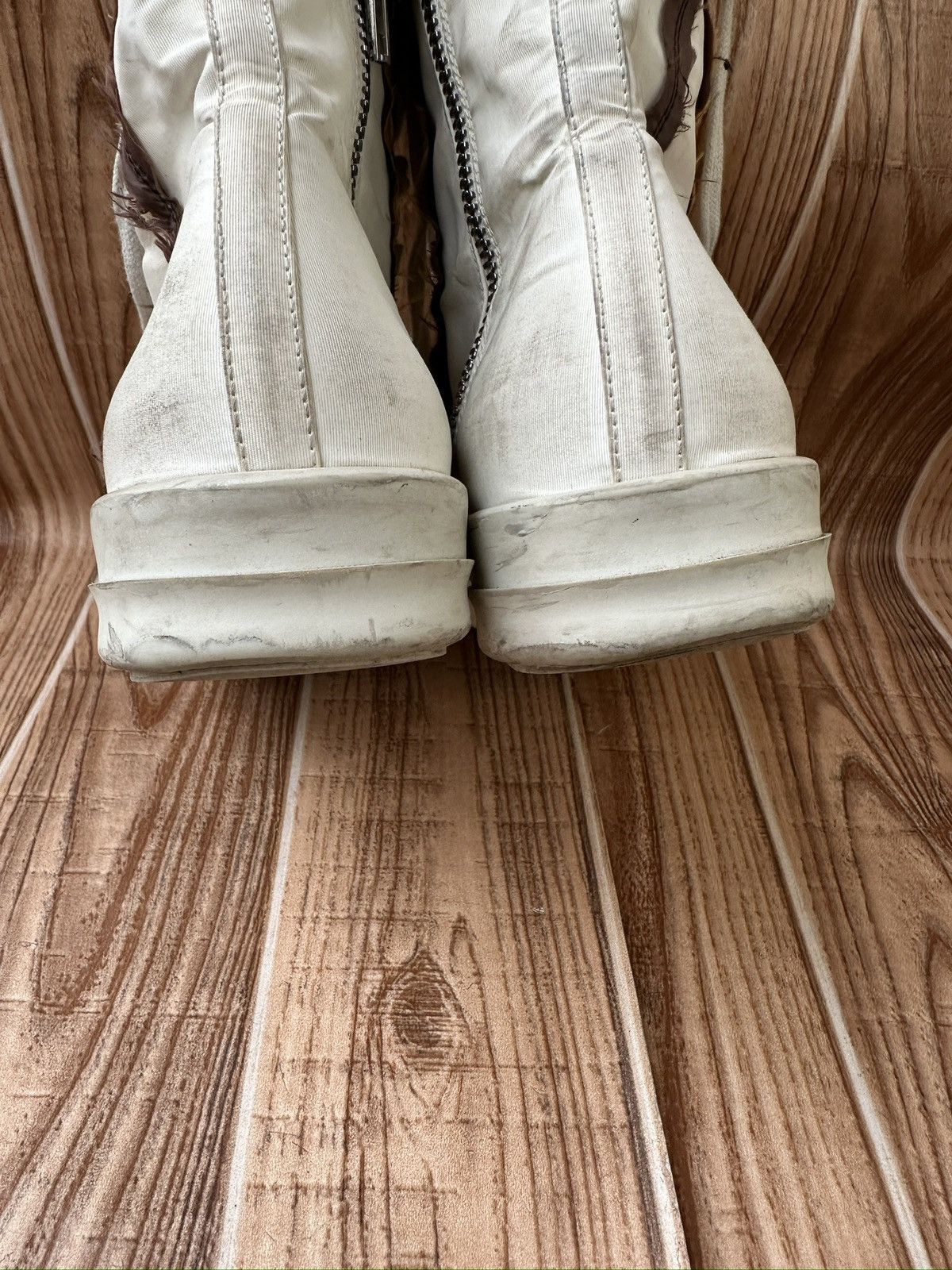 Rick Owens RARE* Rick Owens DRKSHDW Sneaks CHALK WHITE Hightop Sneaks Size US 8.5 / EU 41-42 - 22 Thumbnail
