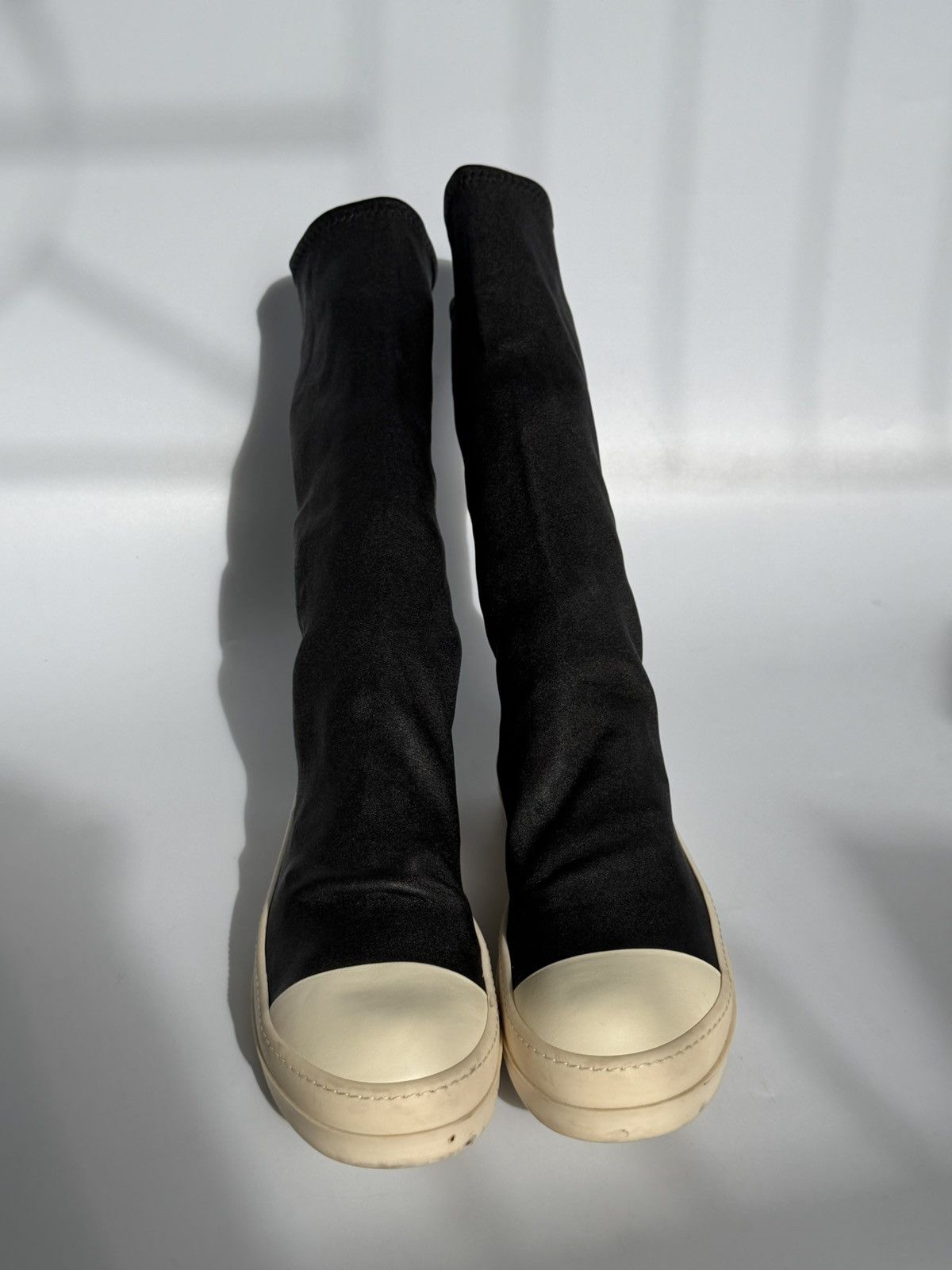 Rick Owens Rick Owens Black Stretched Fabric Sock Boots Size US 9 / EU 42 - 4 Thumbnail