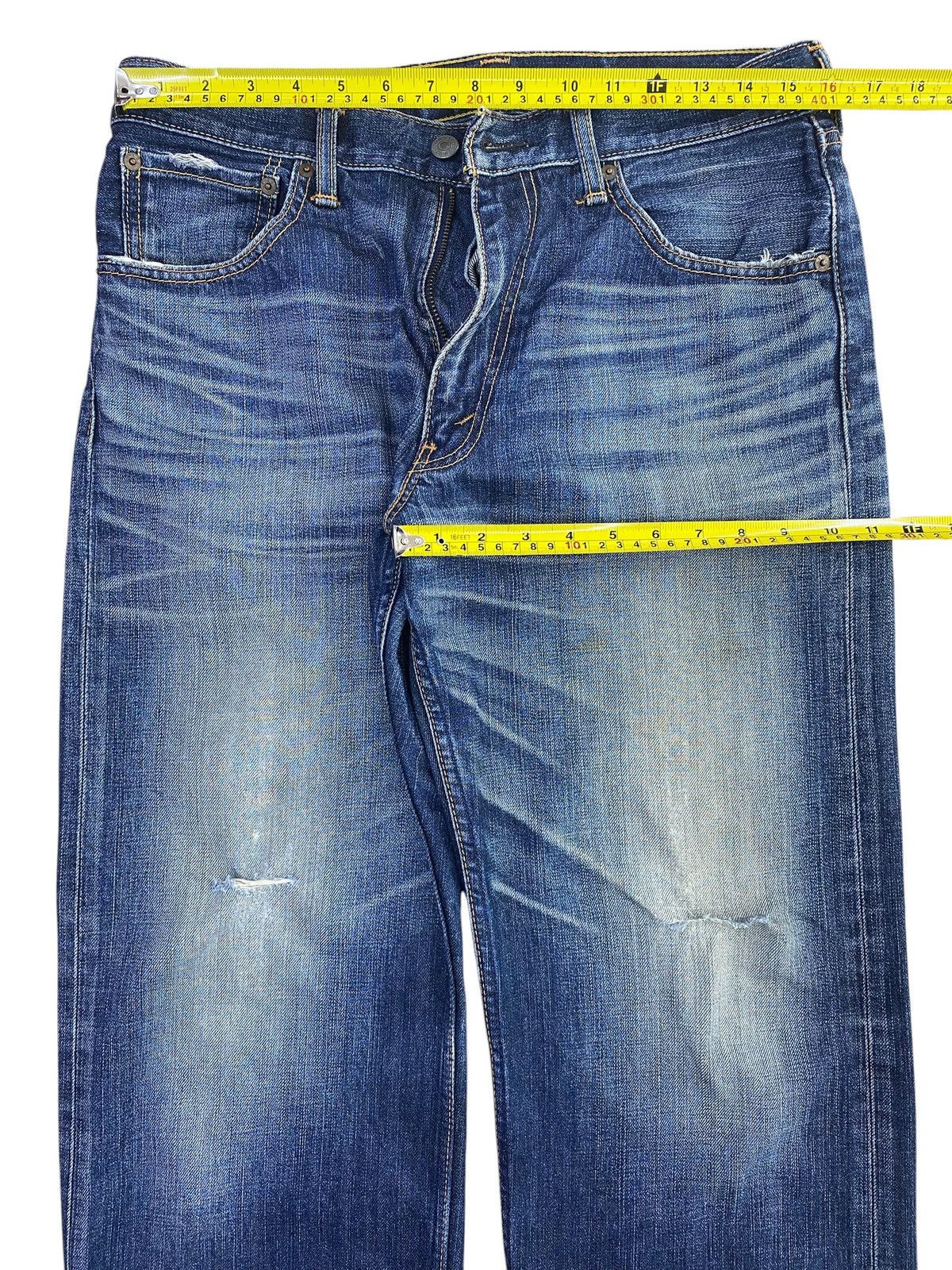 Levi's Levi’s 703 Whiskers Ripped Style Loose Jeans Size US 32 / EU 48 - 5 Thumbnail