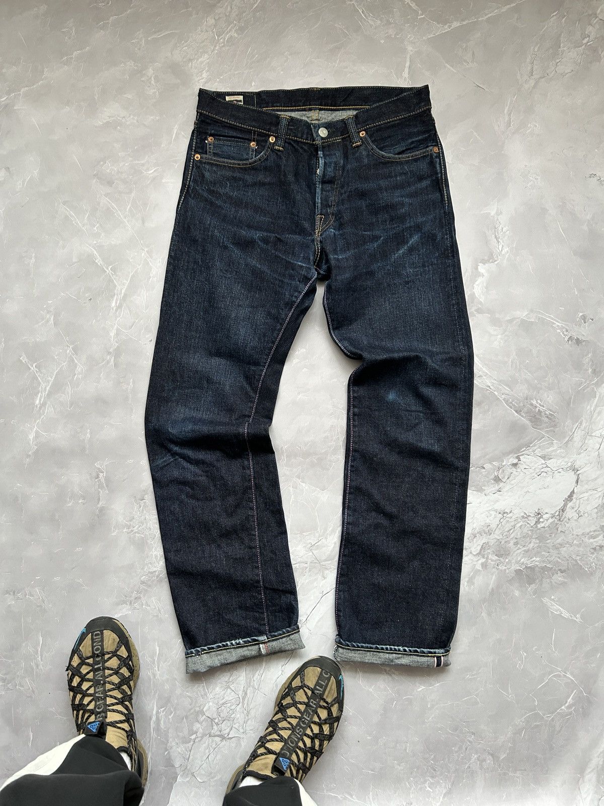 Momotaro Jeans Japanese Blue Denim Selvedge Pant Size 32